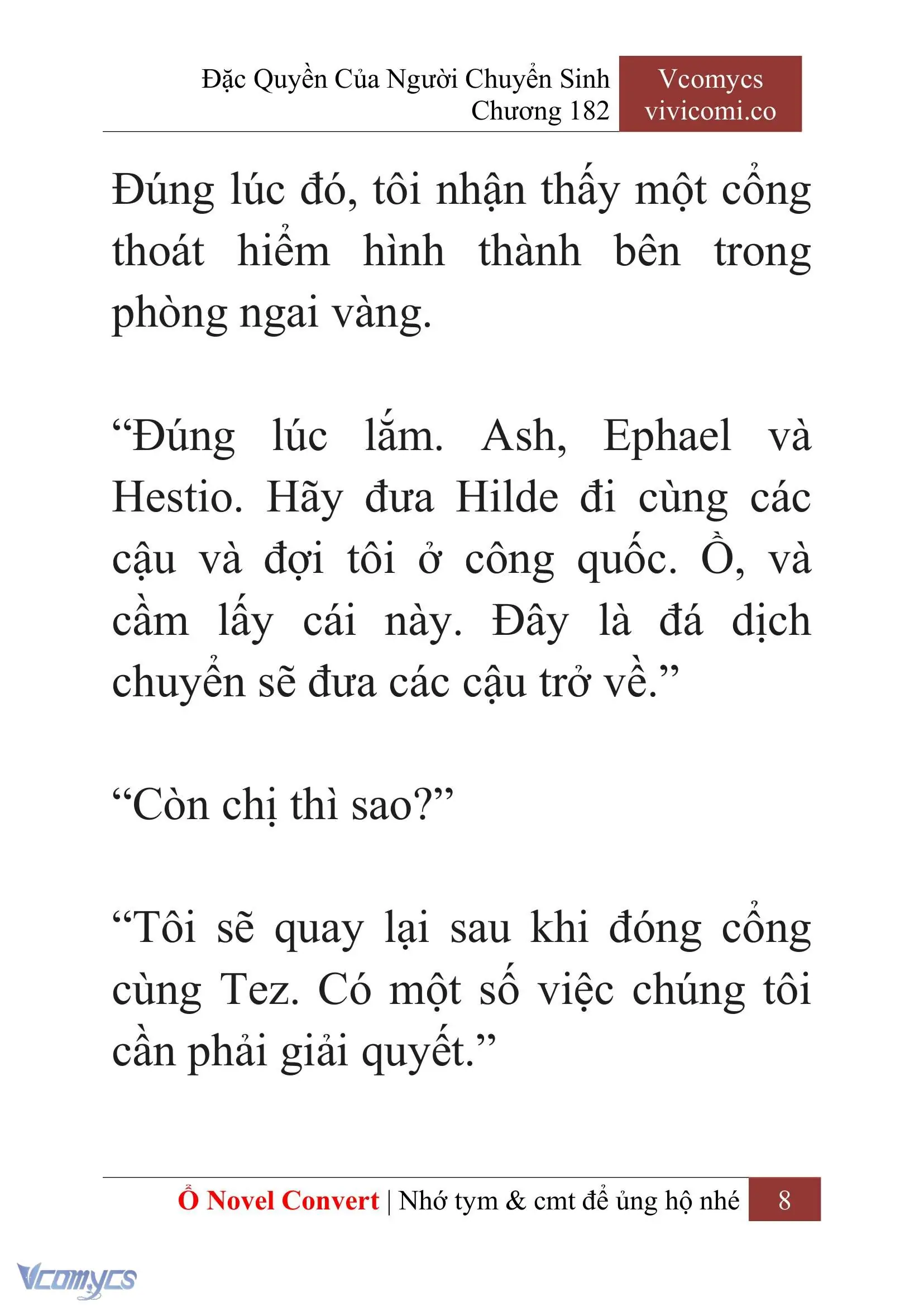 [Novel] Đặc Quyền Của Người Chuyển Sinh Chapter 182 - Trang 12