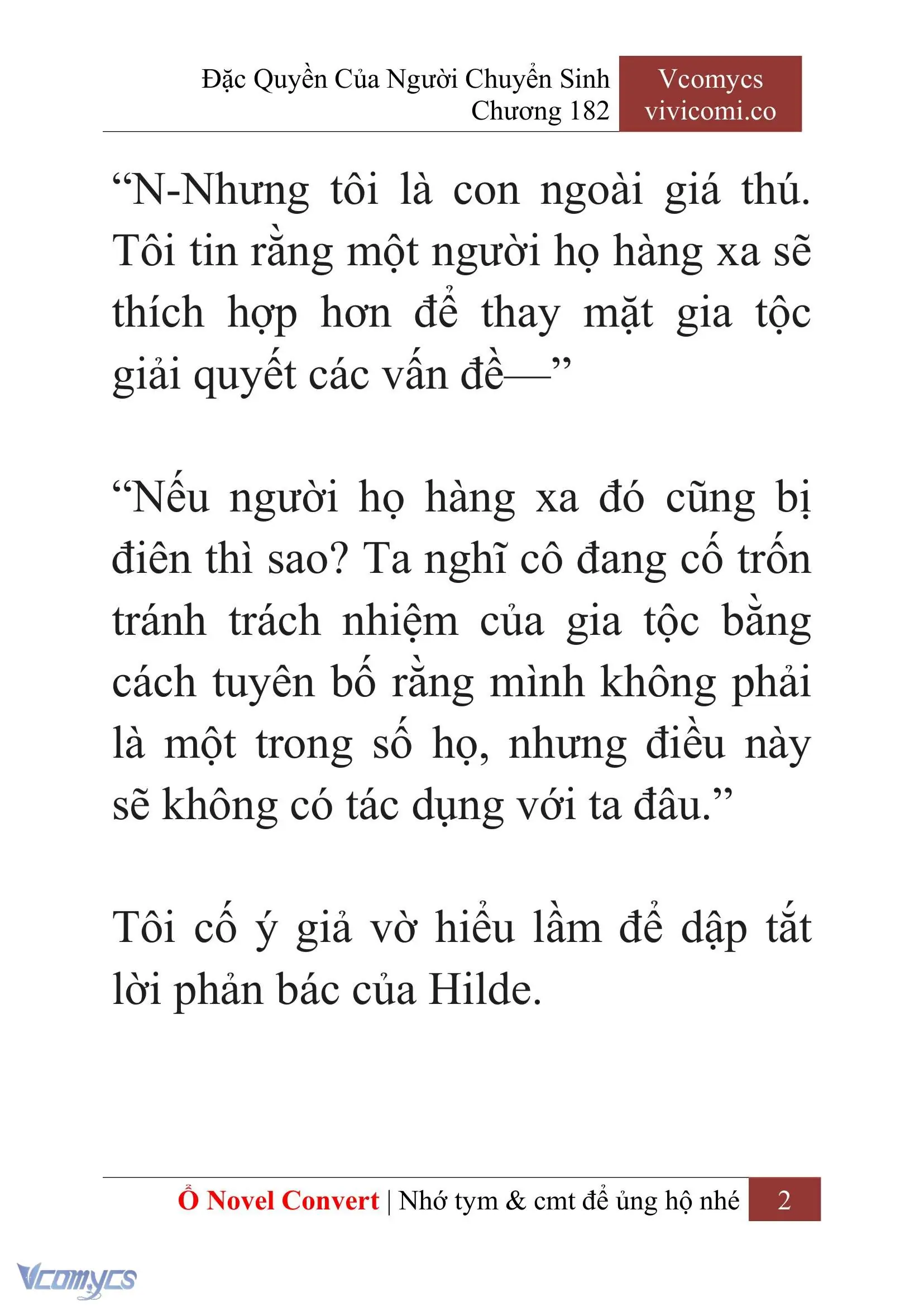 [Novel] Đặc Quyền Của Người Chuyển Sinh Chapter 182 - Trang 6