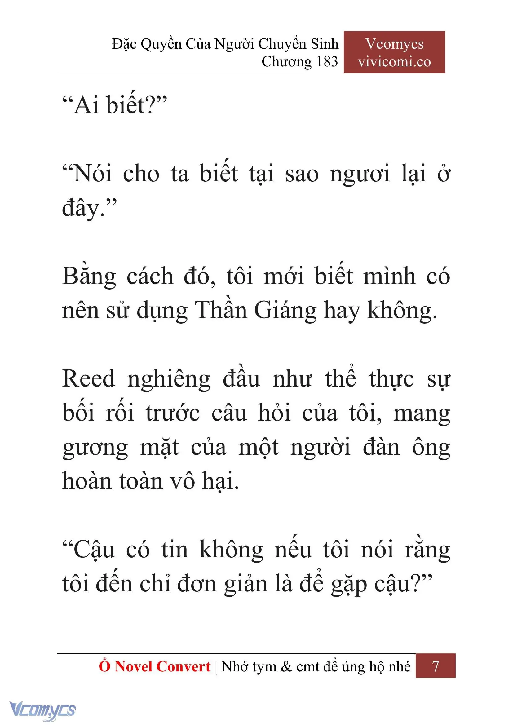 [Novel] Đặc Quyền Của Người Chuyển Sinh Chapter 183 - Trang 11