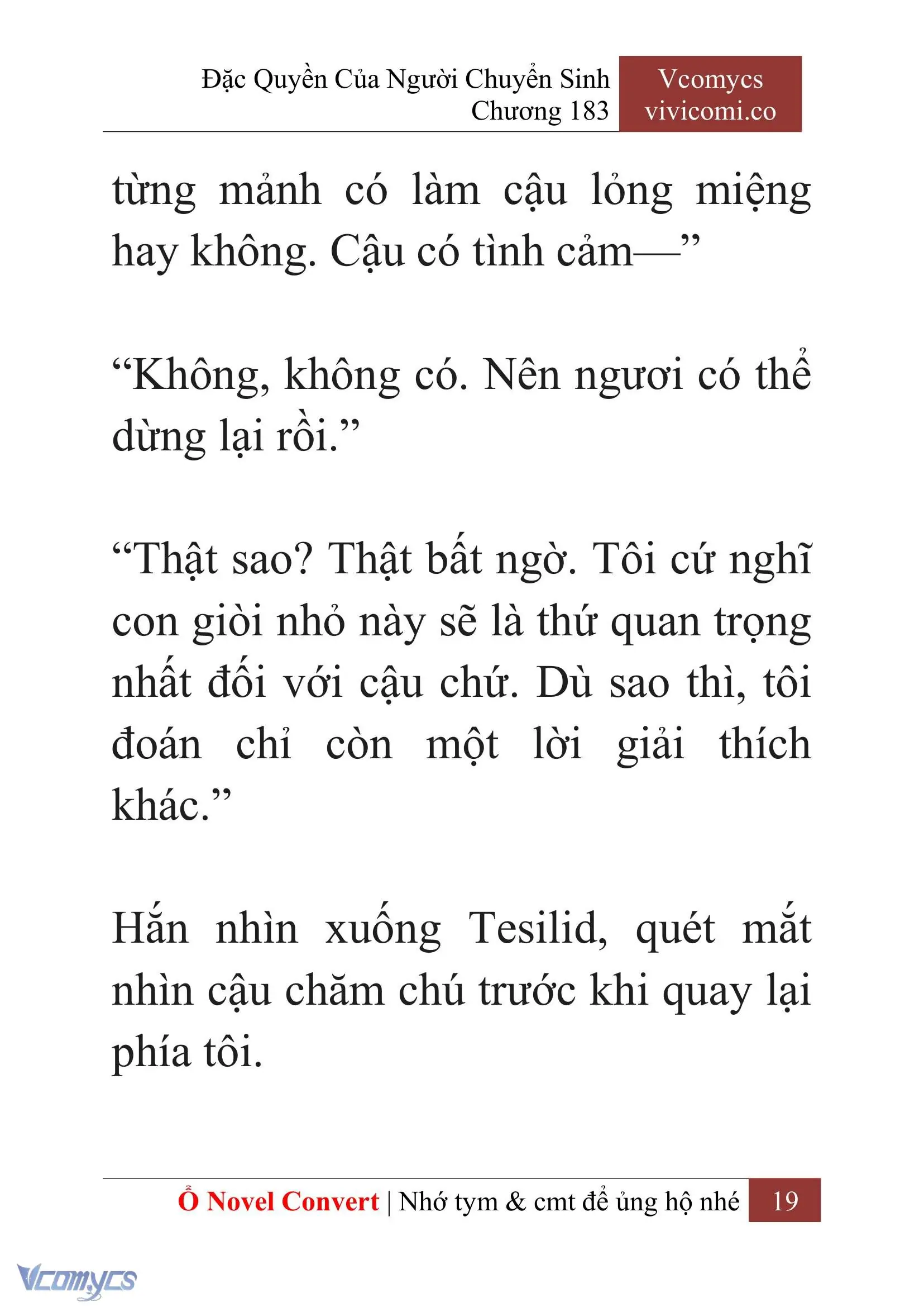 [Novel] Đặc Quyền Của Người Chuyển Sinh Chapter 183 - Trang 23