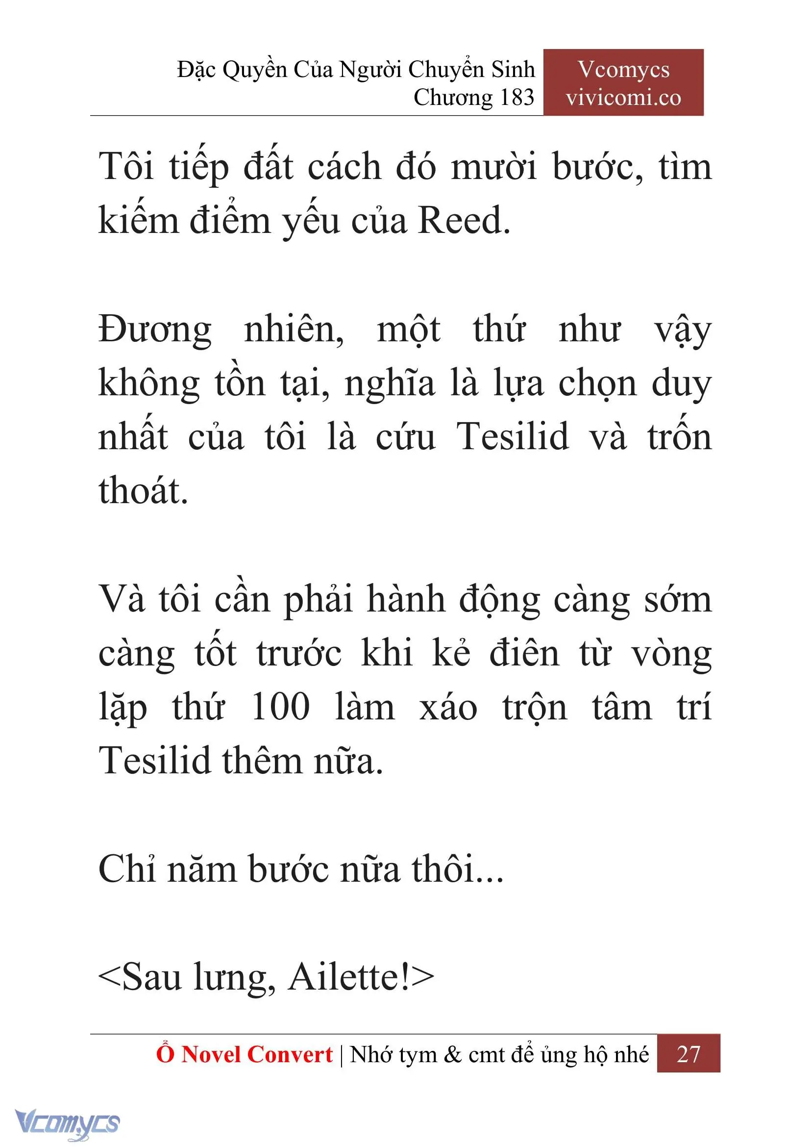[Novel] Đặc Quyền Của Người Chuyển Sinh Chapter 183 - Trang 31