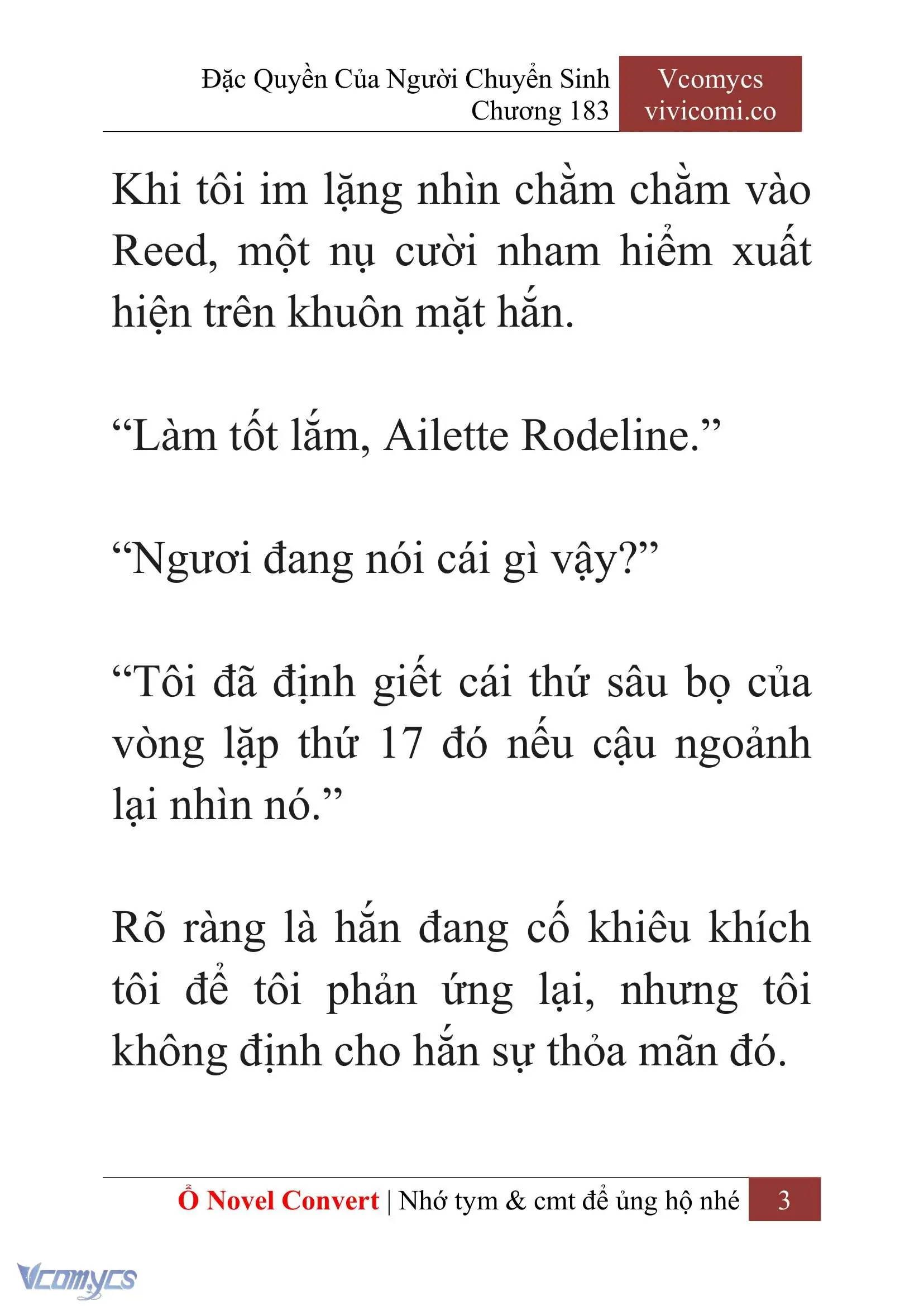[Novel] Đặc Quyền Của Người Chuyển Sinh Chapter 183 - Trang 7