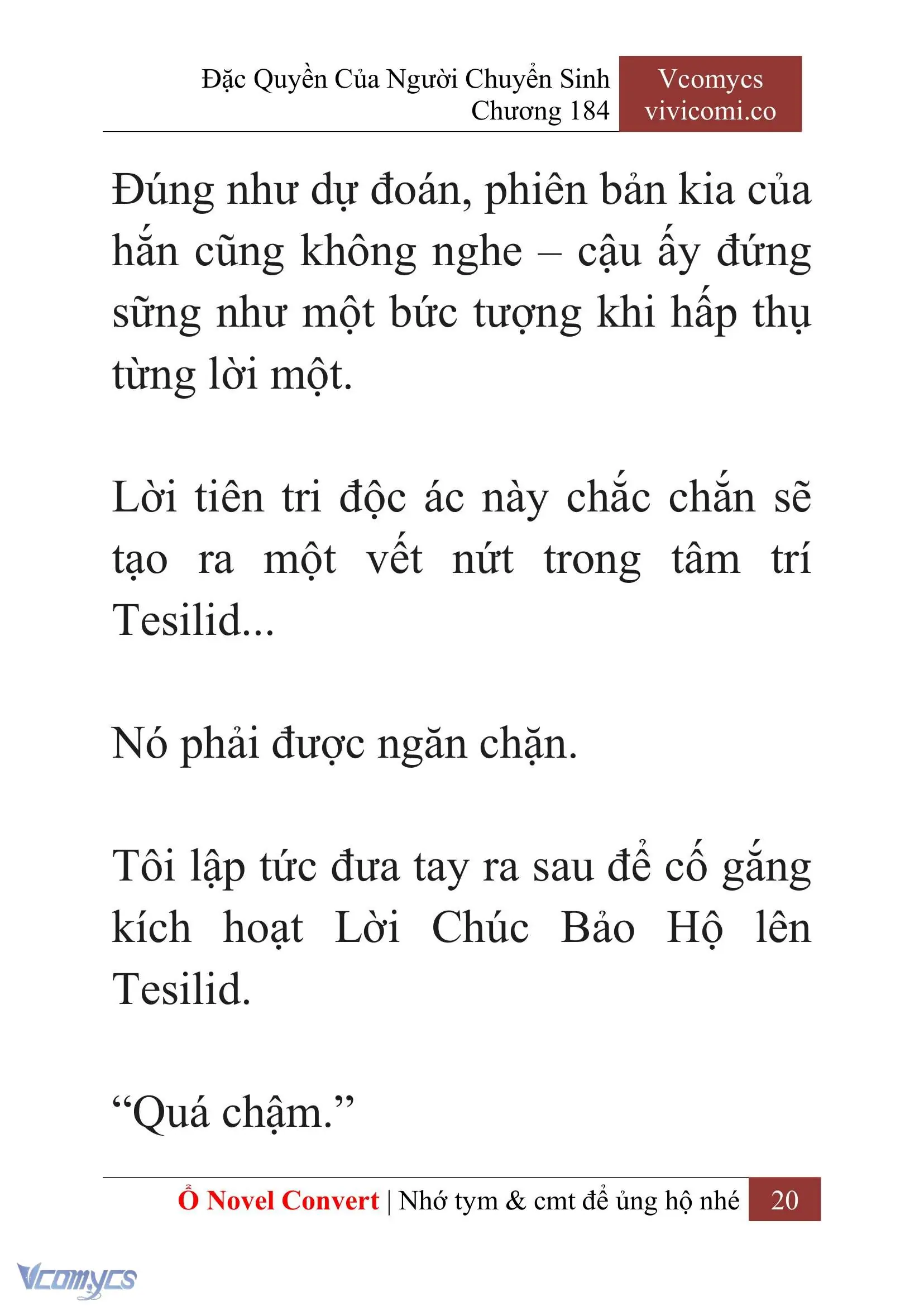 [Novel] Đặc Quyền Của Người Chuyển Sinh Chapter 184 - Trang 24