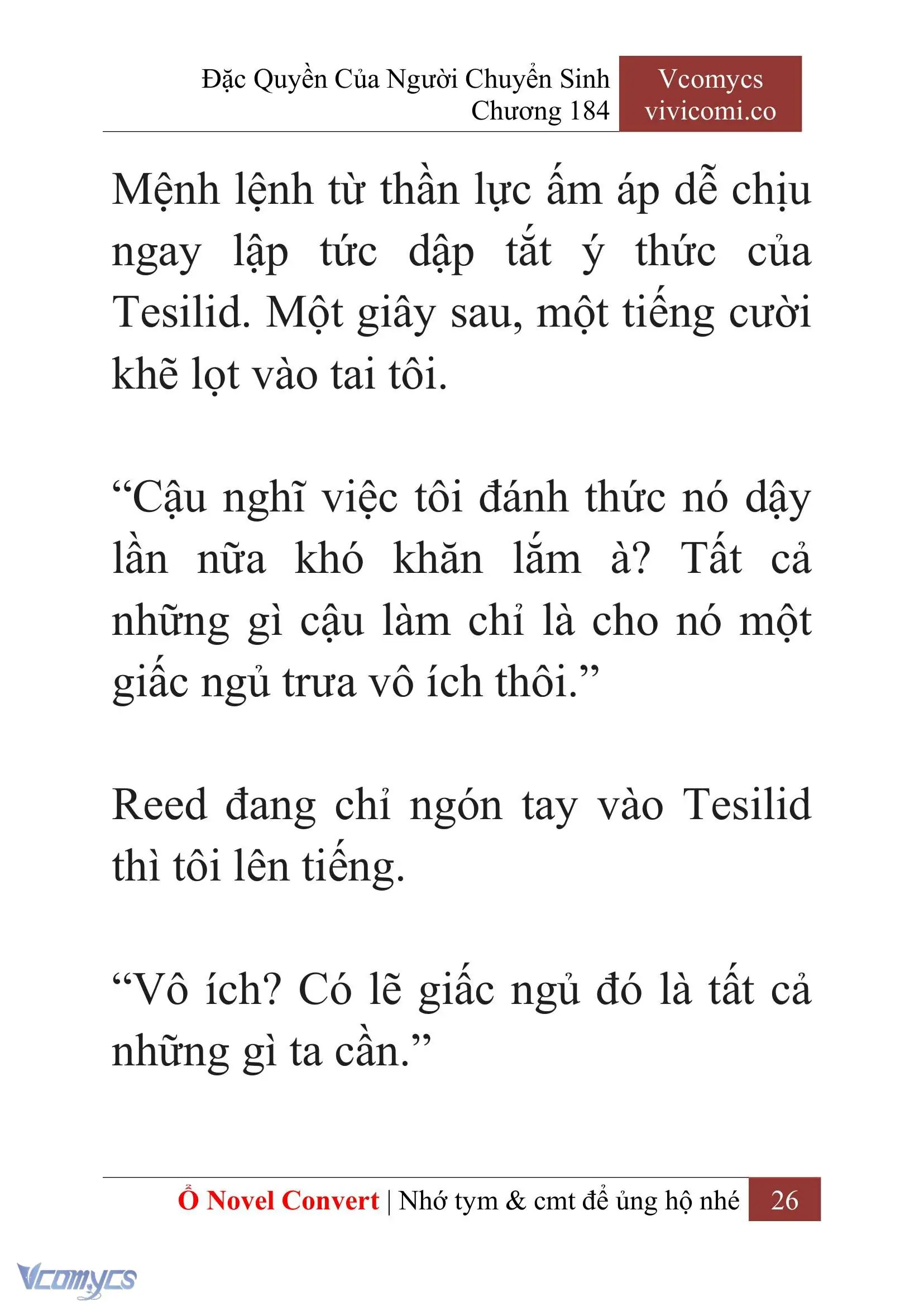 [Novel] Đặc Quyền Của Người Chuyển Sinh Chapter 184 - Trang 30