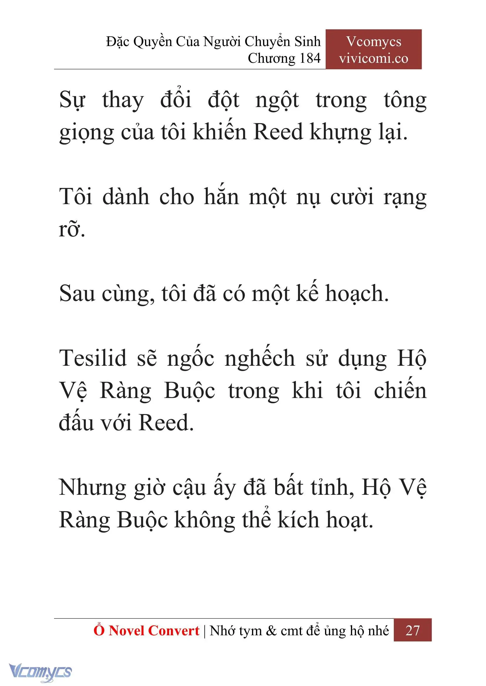 [Novel] Đặc Quyền Của Người Chuyển Sinh Chapter 184 - Trang 31
