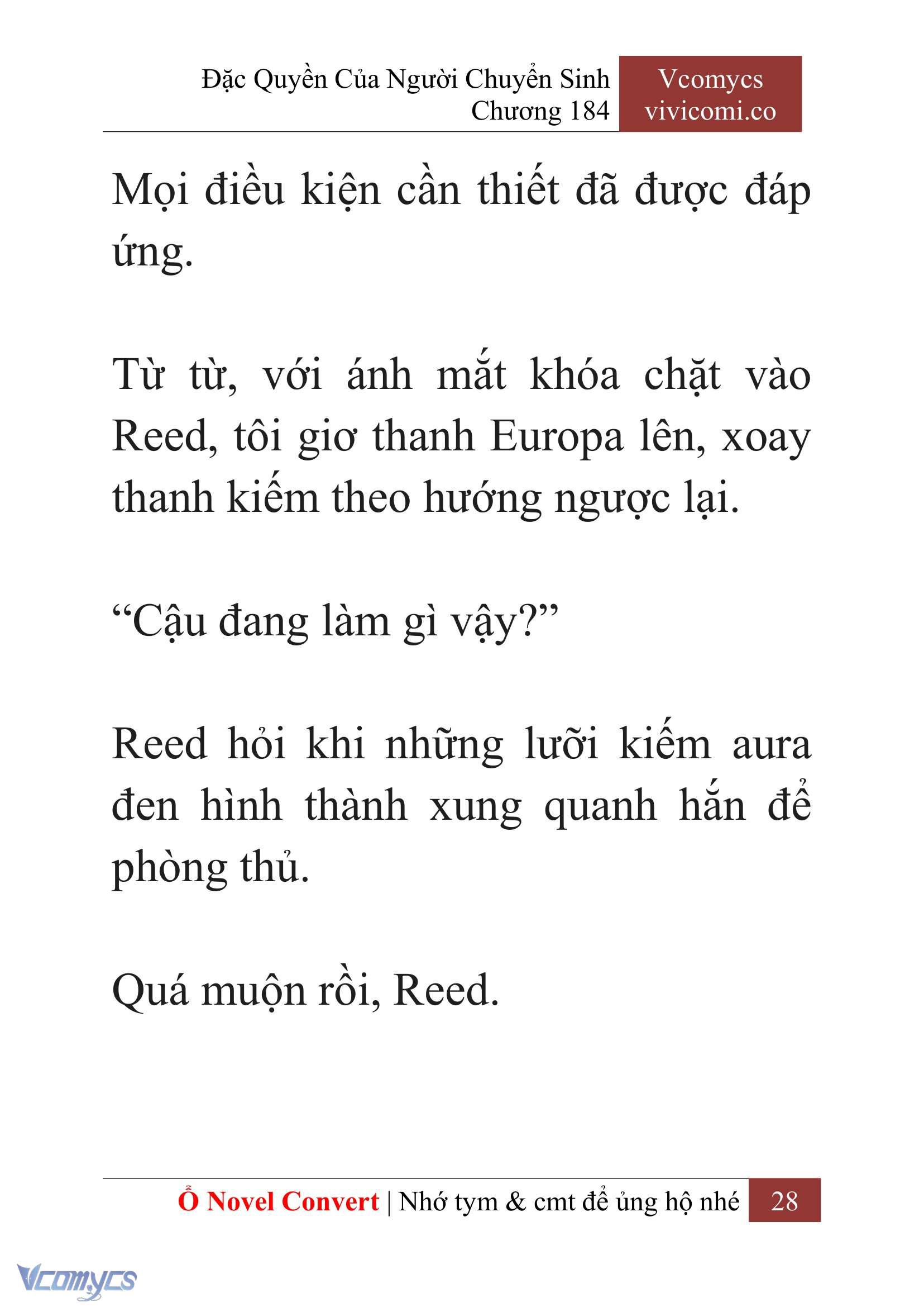 [Novel] Đặc Quyền Của Người Chuyển Sinh Chapter 184 - Trang 32