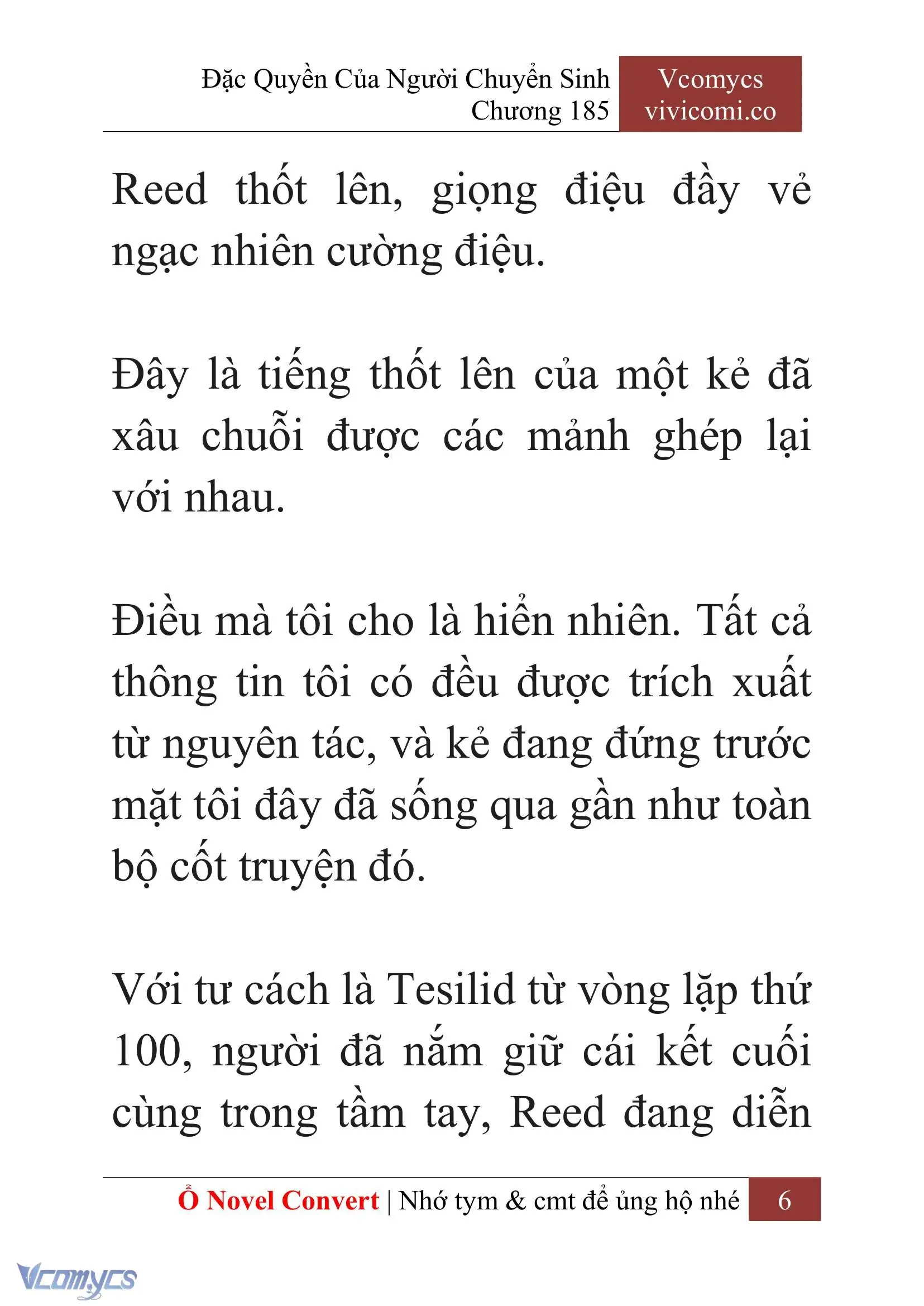 [Novel] Đặc Quyền Của Người Chuyển Sinh Chapter 185 - Trang 10