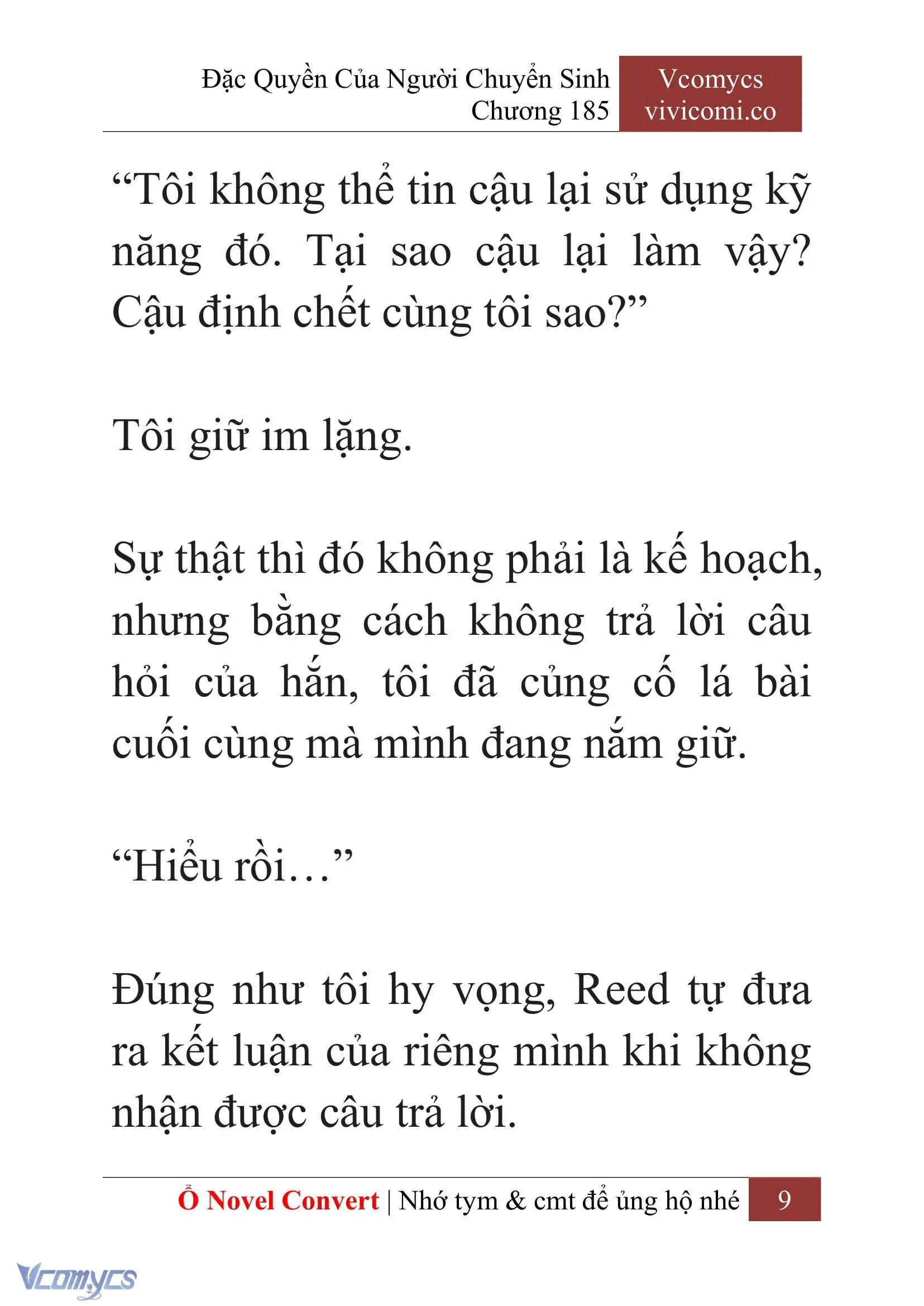[Novel] Đặc Quyền Của Người Chuyển Sinh Chapter 185 - Trang 13