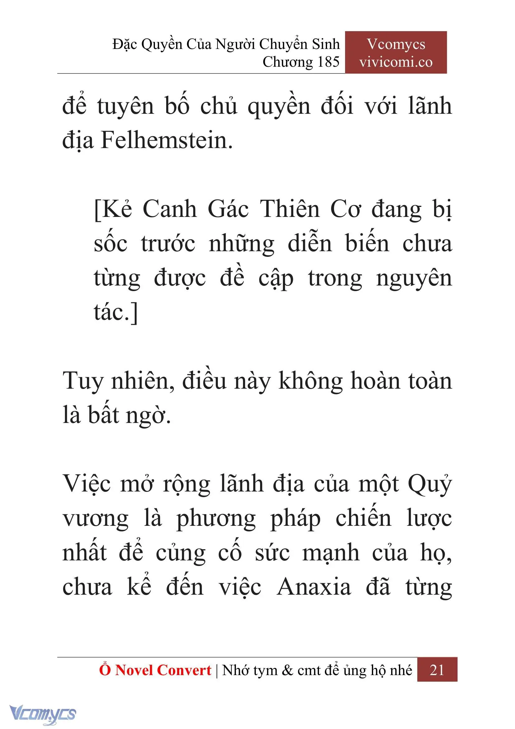 [Novel] Đặc Quyền Của Người Chuyển Sinh Chapter 185 - Trang 25