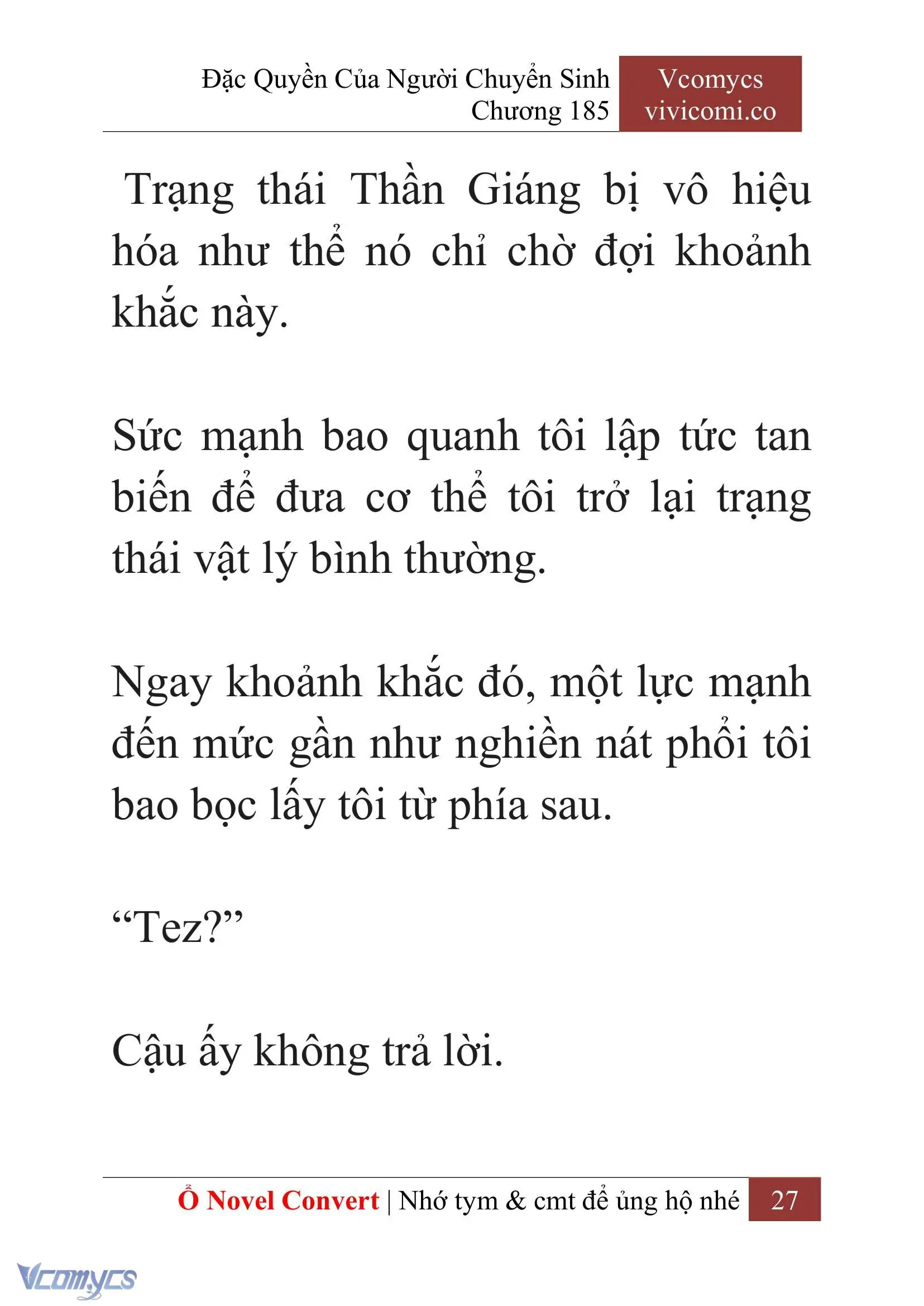 [Novel] Đặc Quyền Của Người Chuyển Sinh Chapter 185 - Trang 31