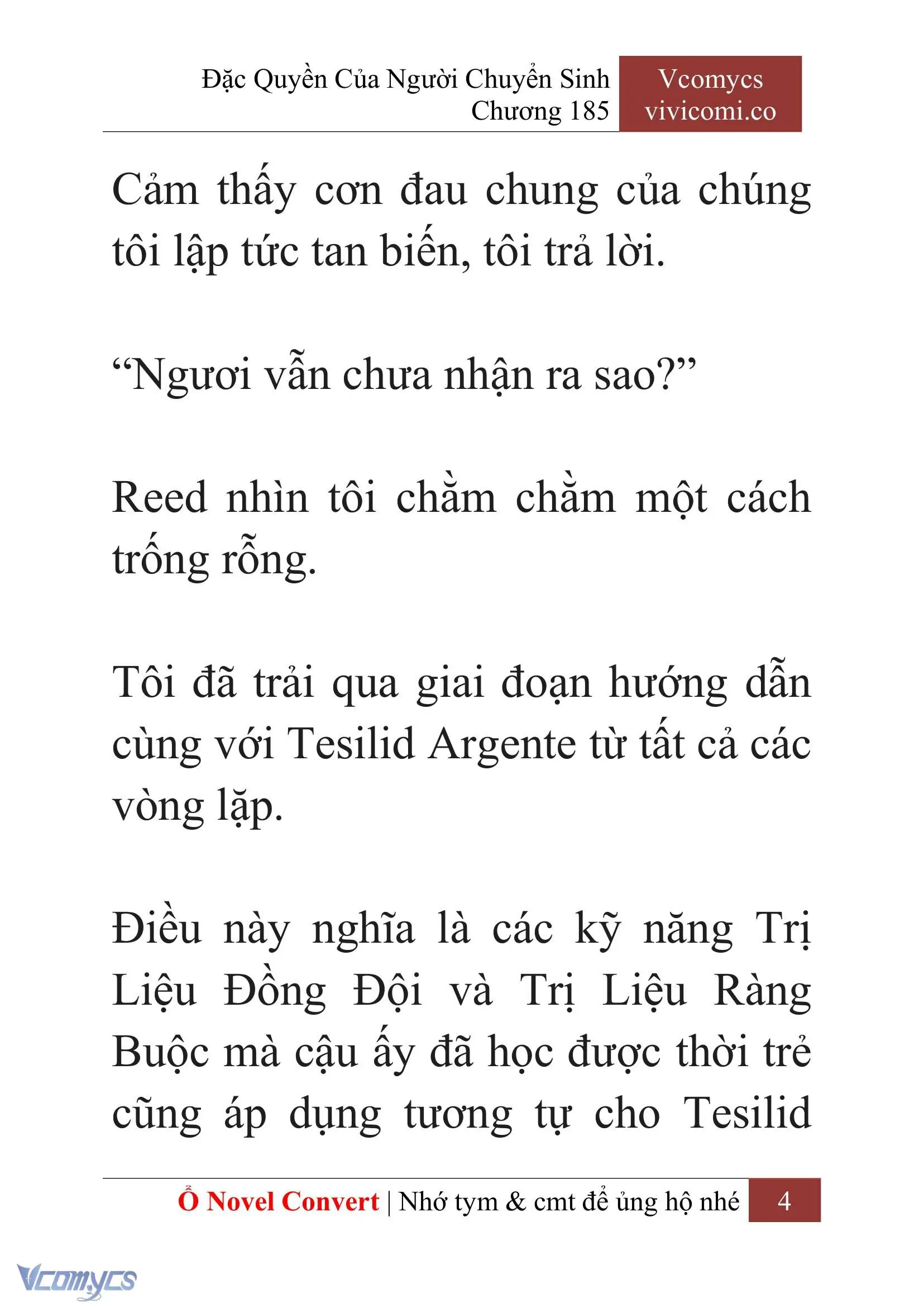 [Novel] Đặc Quyền Của Người Chuyển Sinh Chapter 185 - Trang 8
