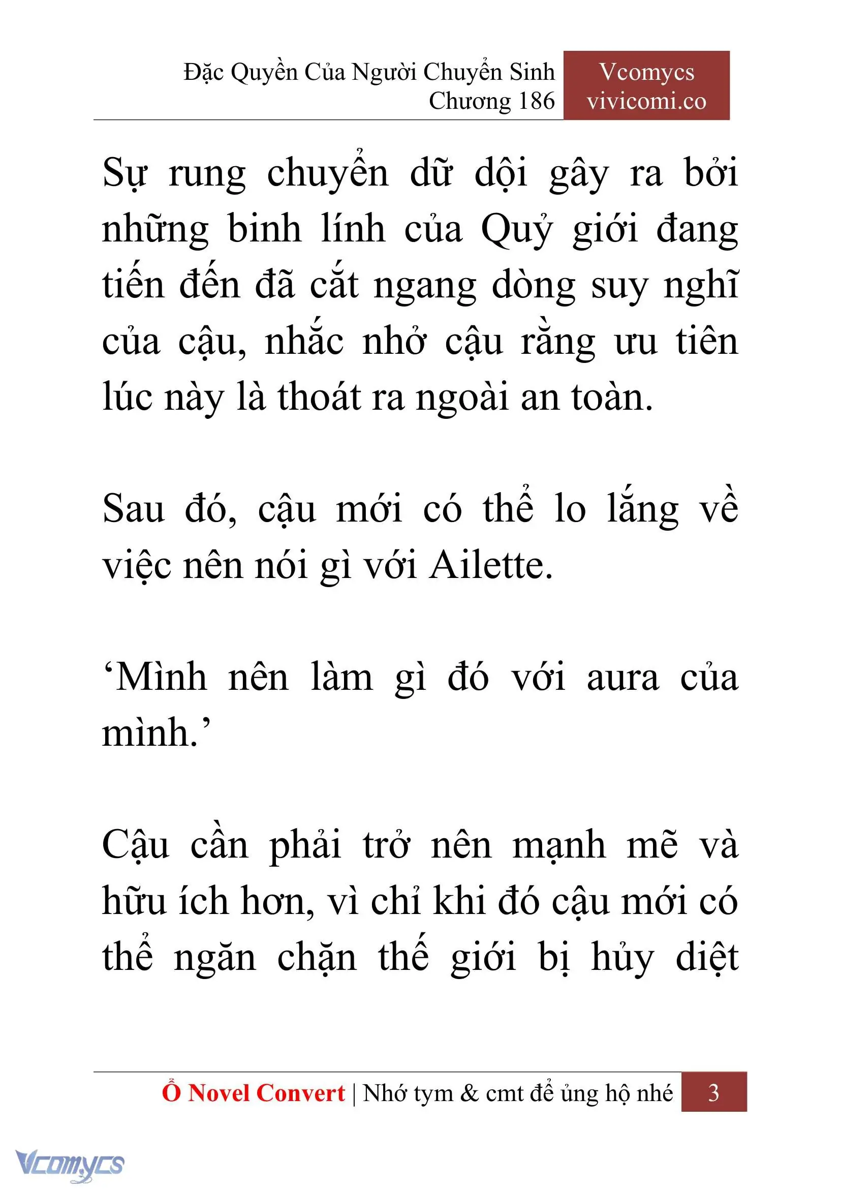 [Novel] Đặc Quyền Của Người Chuyển Sinh Chapter 186 - Trang 7
