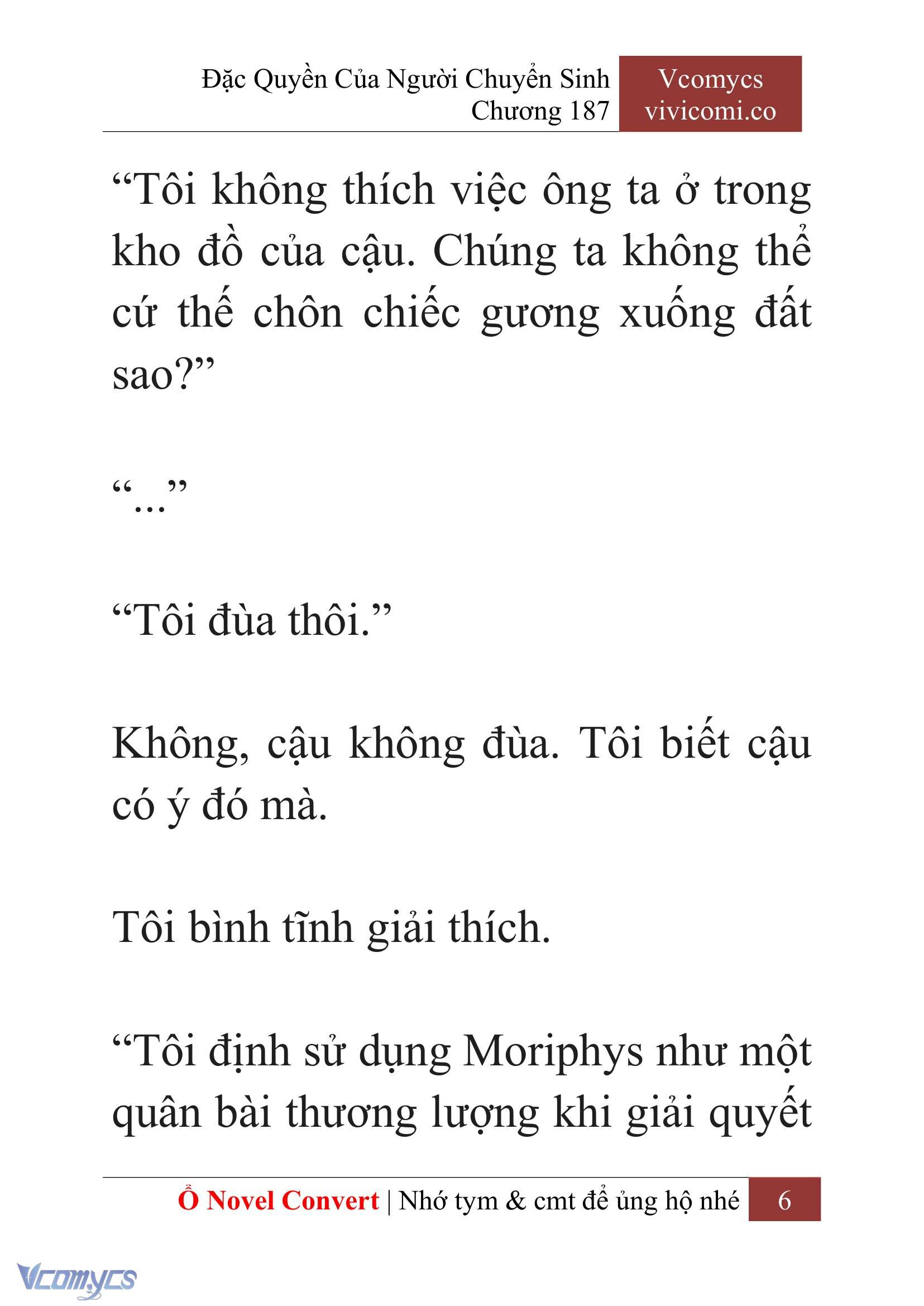 [Novel] Đặc Quyền Của Người Chuyển Sinh Chapter 187 - Trang 10