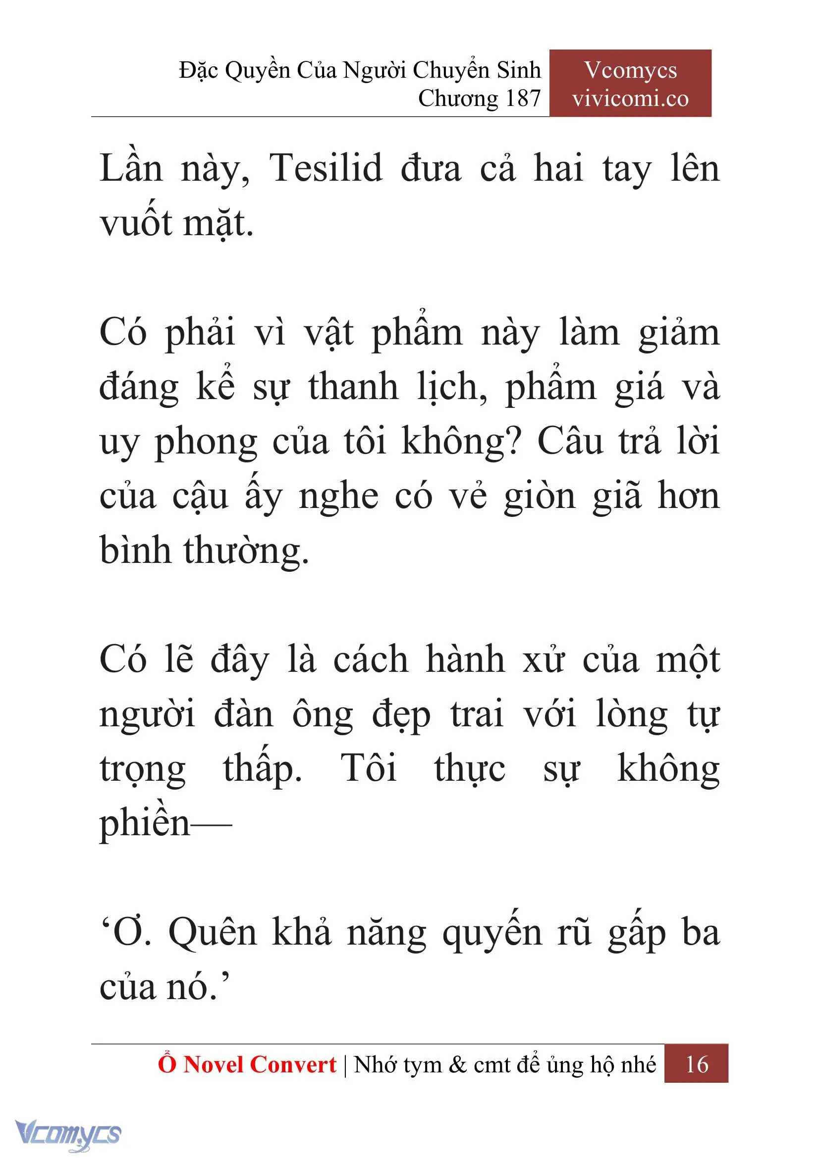 [Novel] Đặc Quyền Của Người Chuyển Sinh Chapter 187 - Trang 20