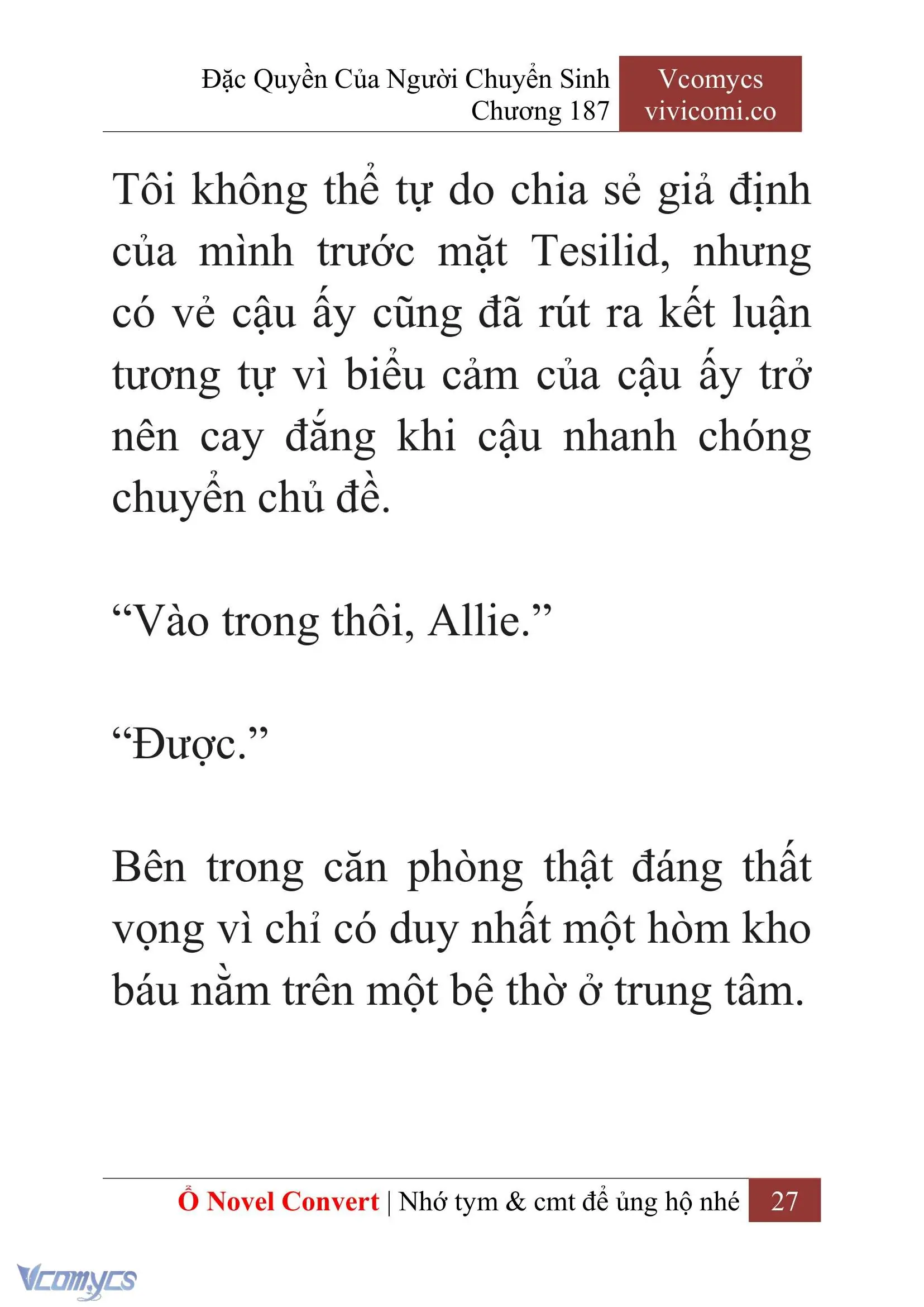[Novel] Đặc Quyền Của Người Chuyển Sinh Chapter 187 - Trang 31