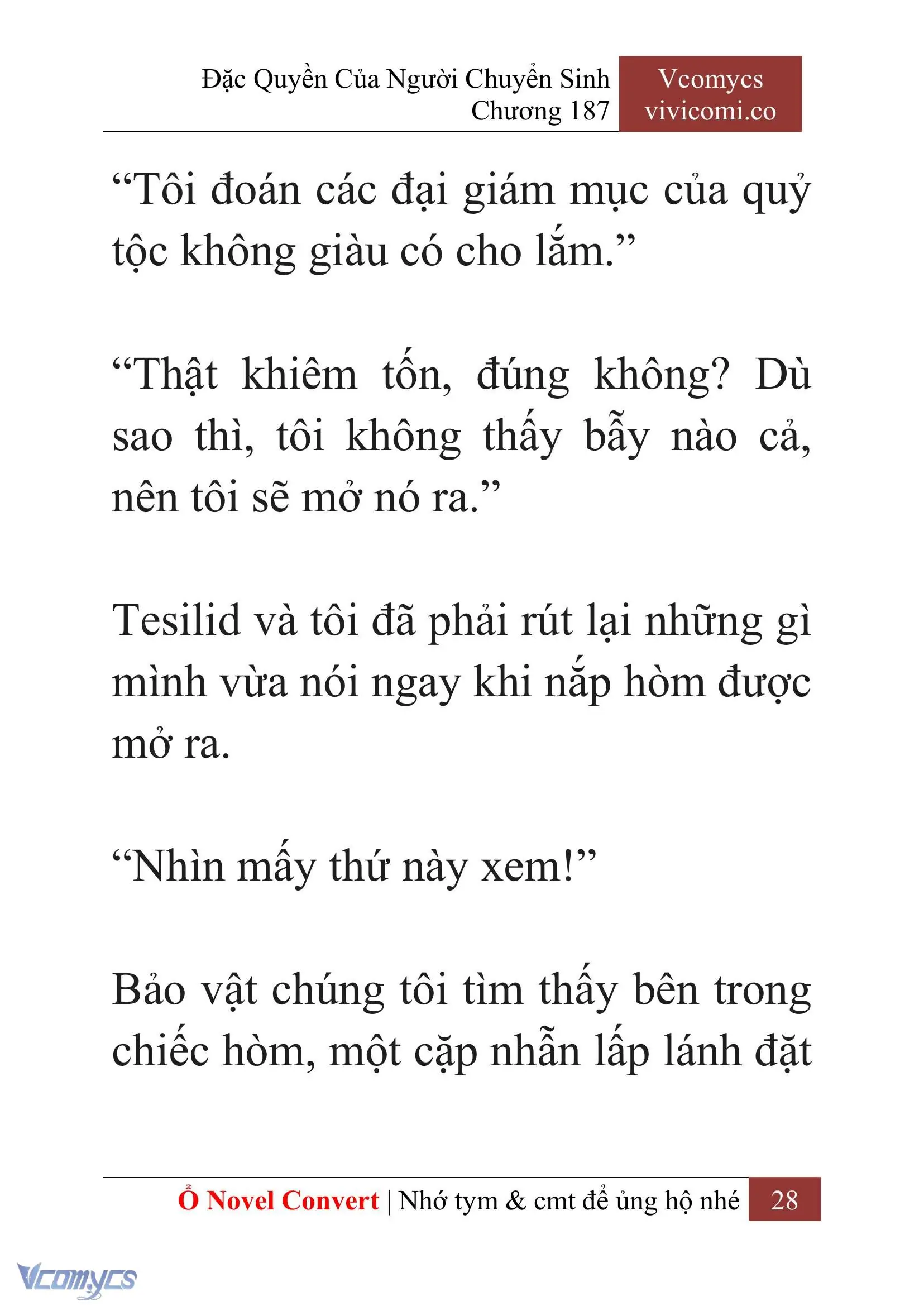 [Novel] Đặc Quyền Của Người Chuyển Sinh Chapter 187 - Trang 32