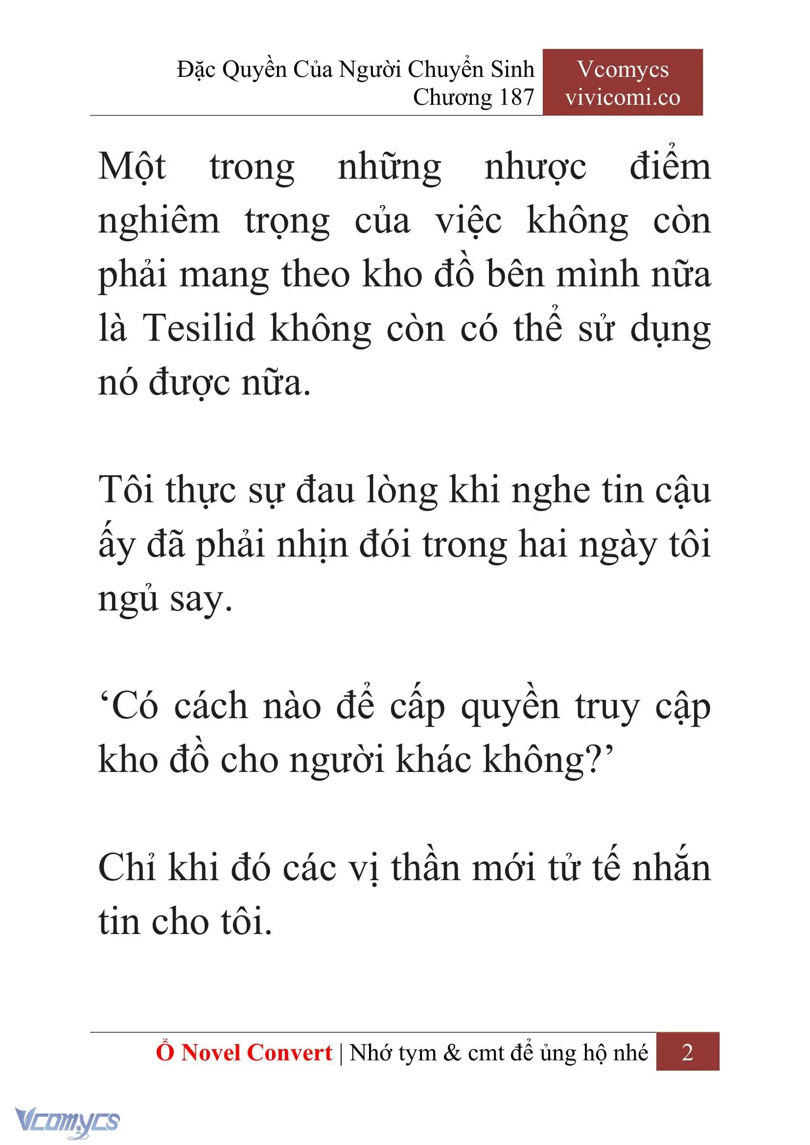 [Novel] Đặc Quyền Của Người Chuyển Sinh Chapter 187 - Trang 6