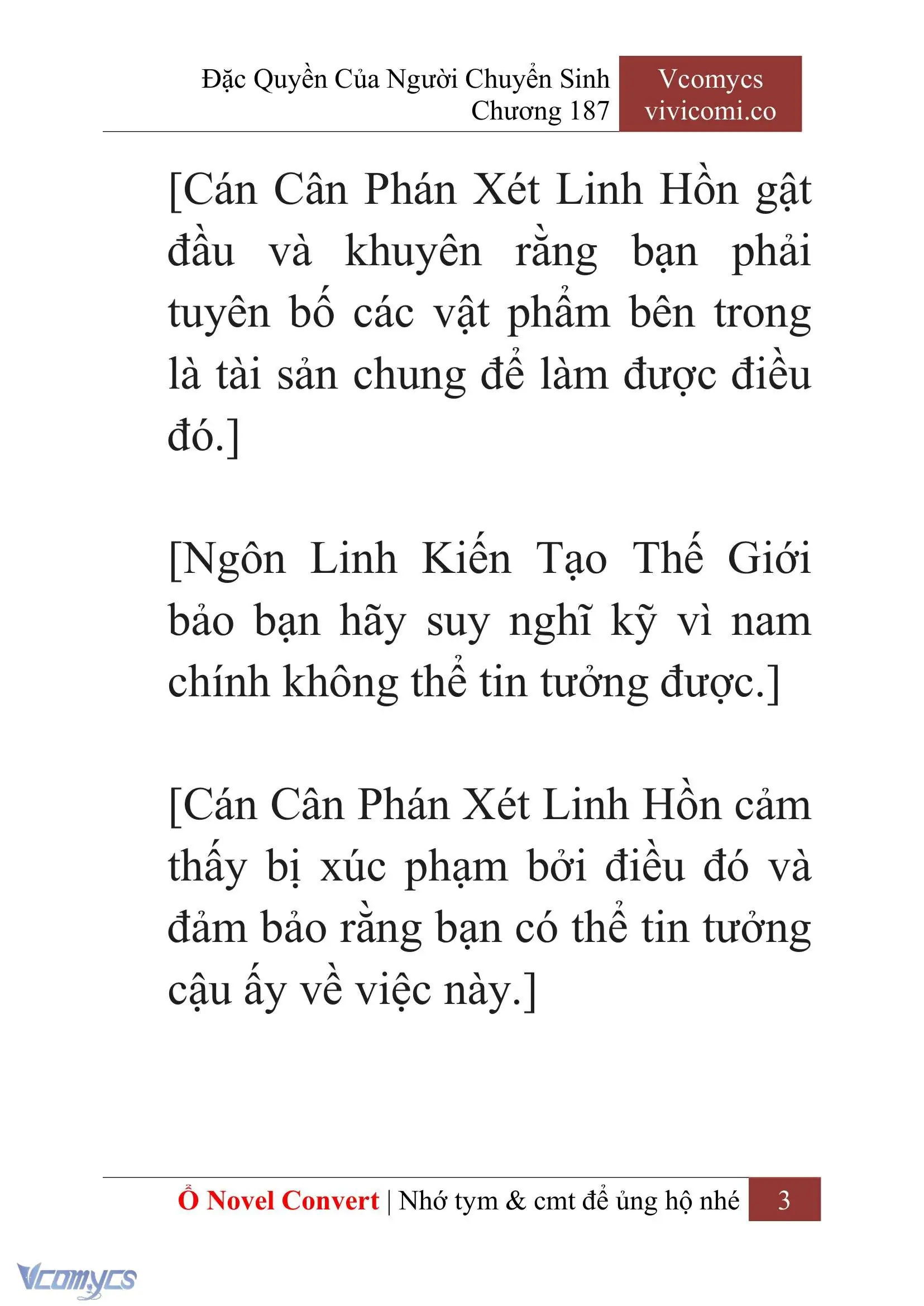 [Novel] Đặc Quyền Của Người Chuyển Sinh Chapter 187 - Trang 7