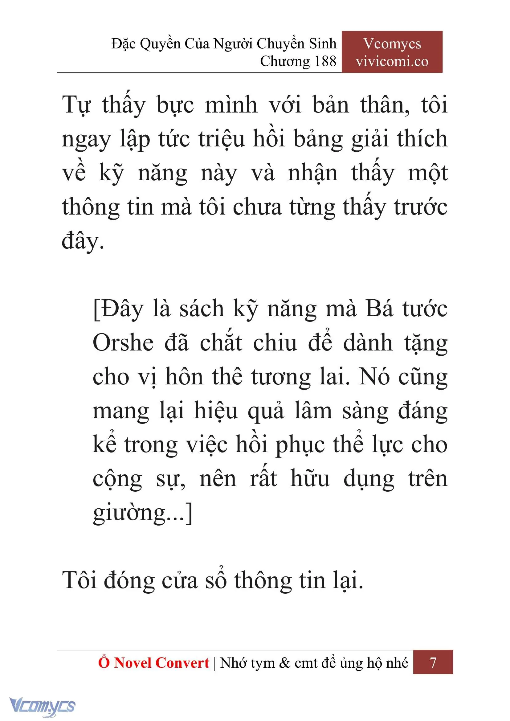 [Novel] Đặc Quyền Của Người Chuyển Sinh Chapter 188 - Trang 11