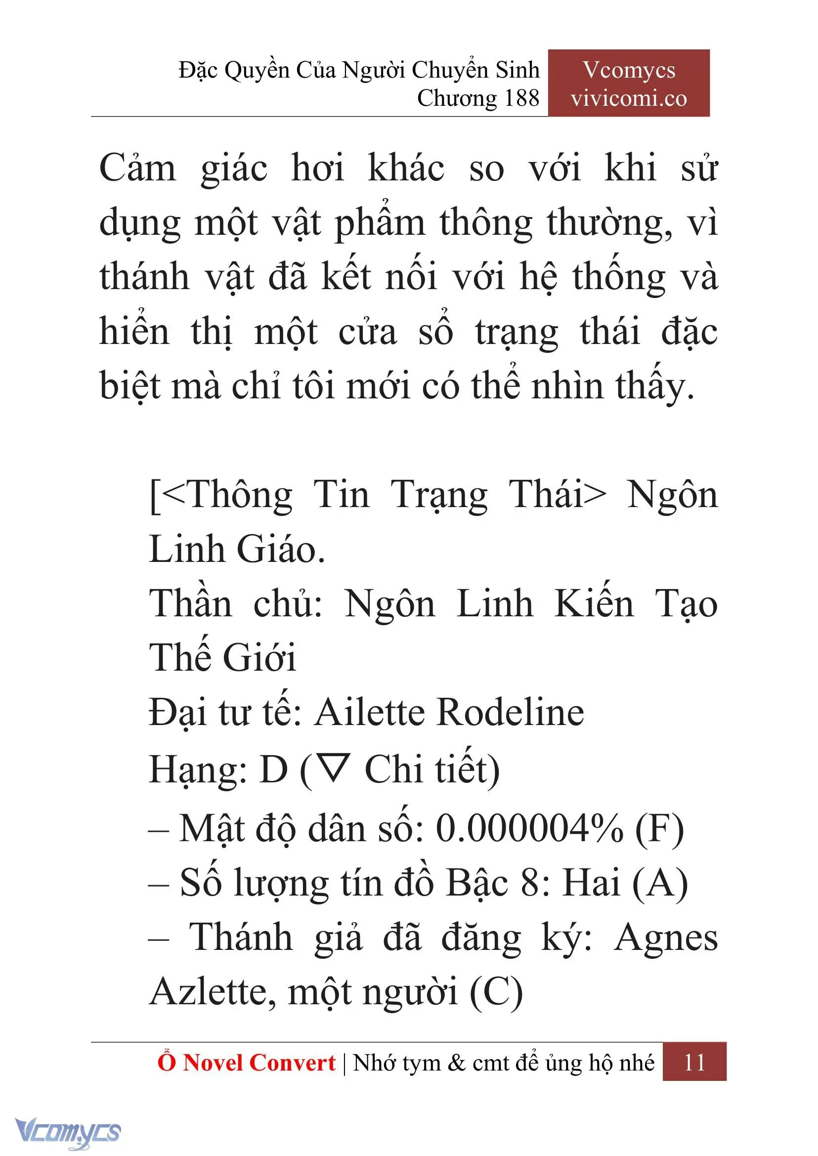 [Novel] Đặc Quyền Của Người Chuyển Sinh Chapter 188 - Trang 15