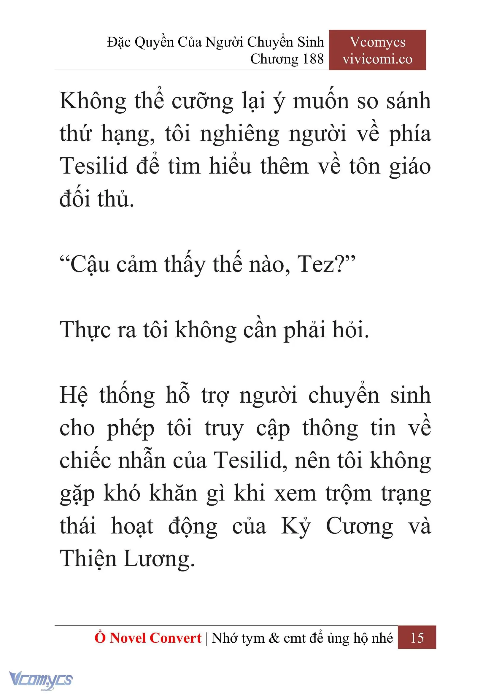 [Novel] Đặc Quyền Của Người Chuyển Sinh Chapter 188 - Trang 19
