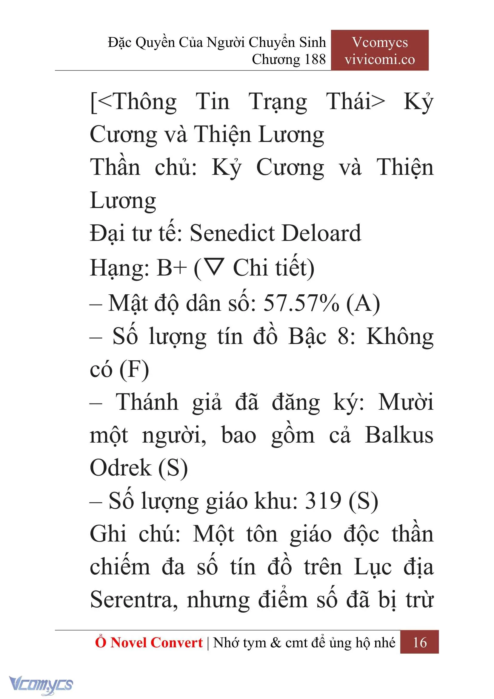 [Novel] Đặc Quyền Của Người Chuyển Sinh Chapter 188 - Trang 20