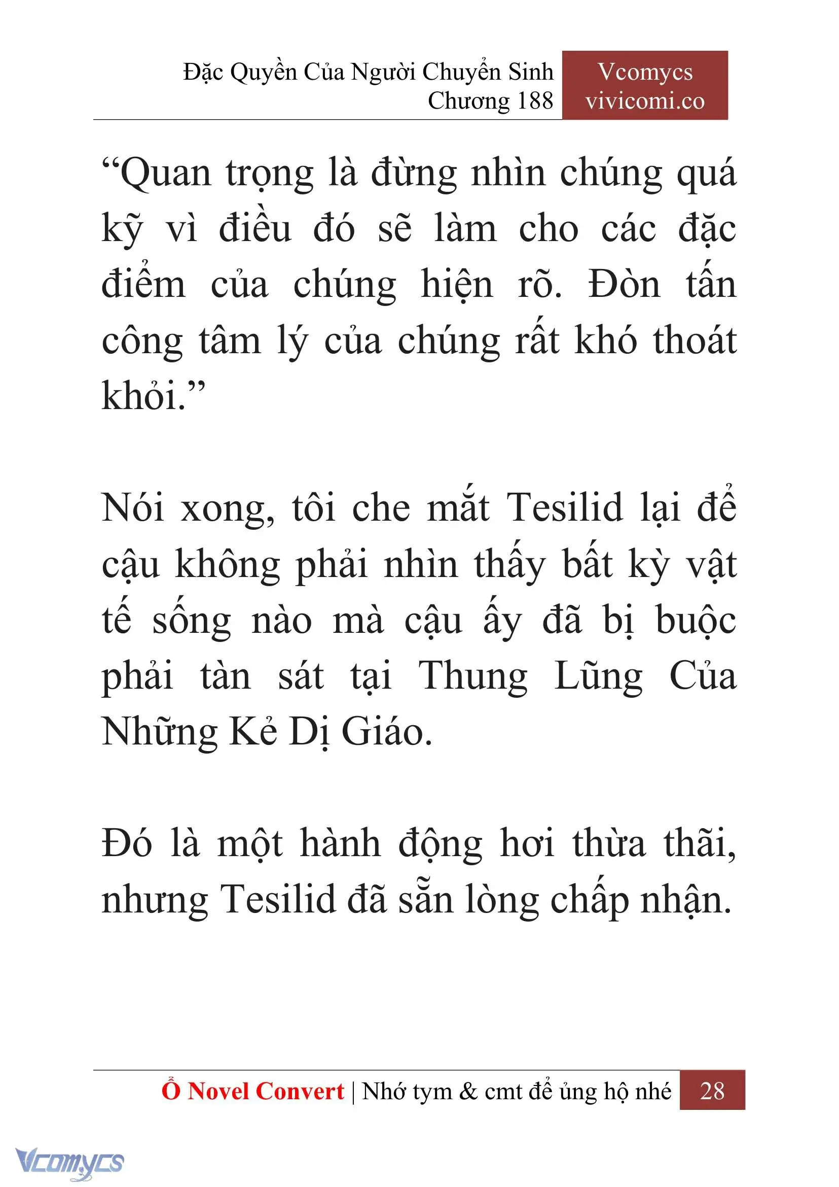 [Novel] Đặc Quyền Của Người Chuyển Sinh Chapter 188 - Trang 32