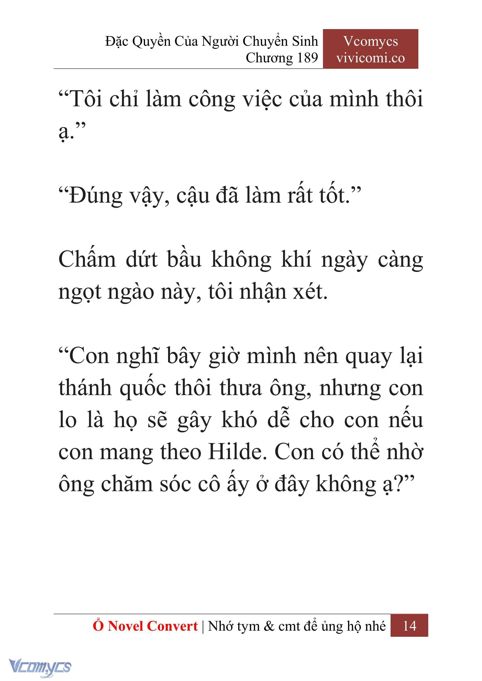 [Novel] Đặc Quyền Của Người Chuyển Sinh Chapter 189 - Trang 18