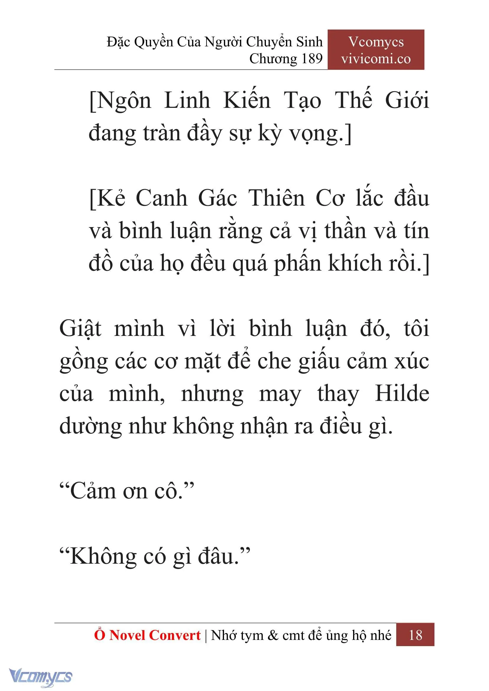 [Novel] Đặc Quyền Của Người Chuyển Sinh Chapter 189 - Trang 22