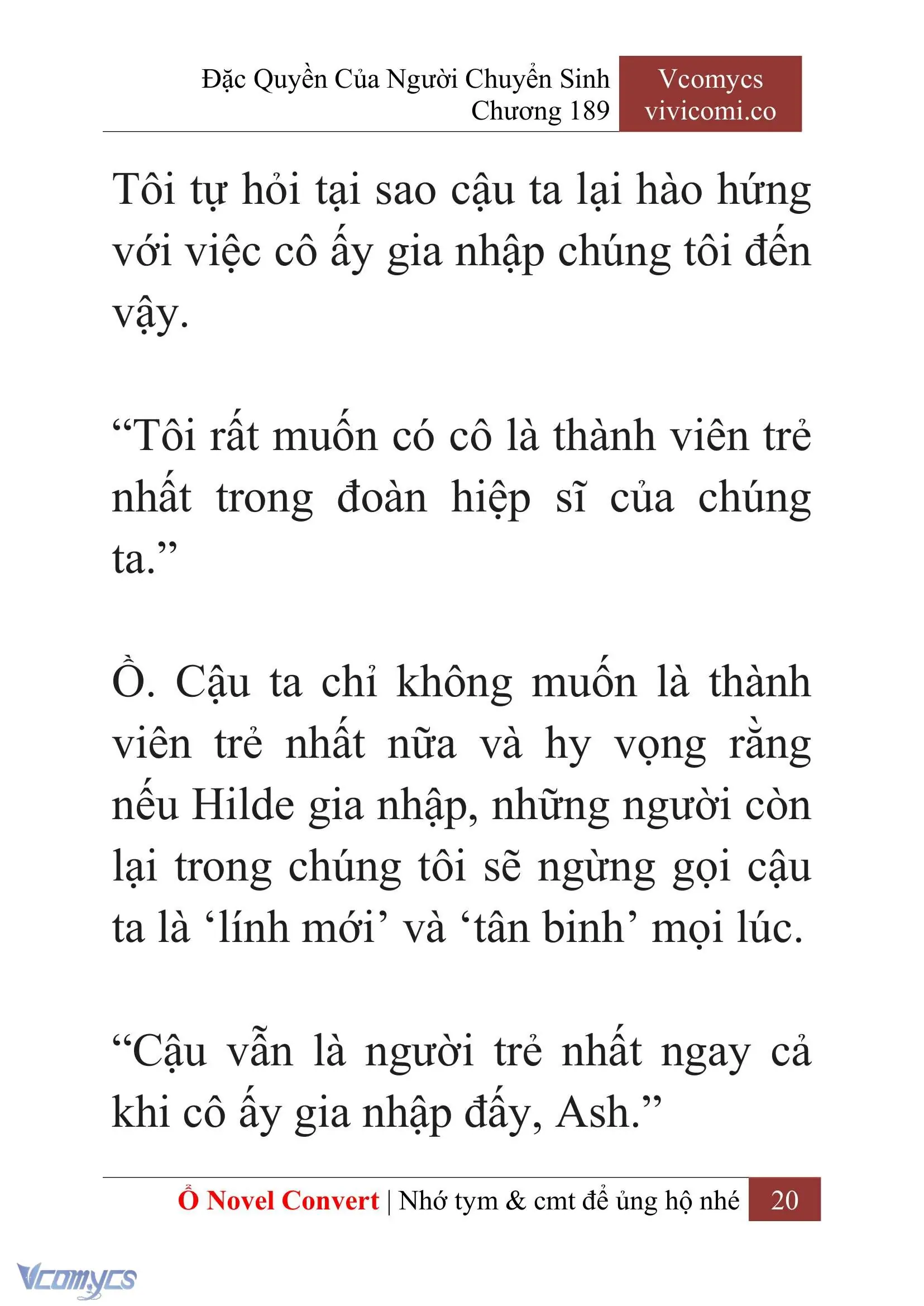 [Novel] Đặc Quyền Của Người Chuyển Sinh Chapter 189 - Trang 24