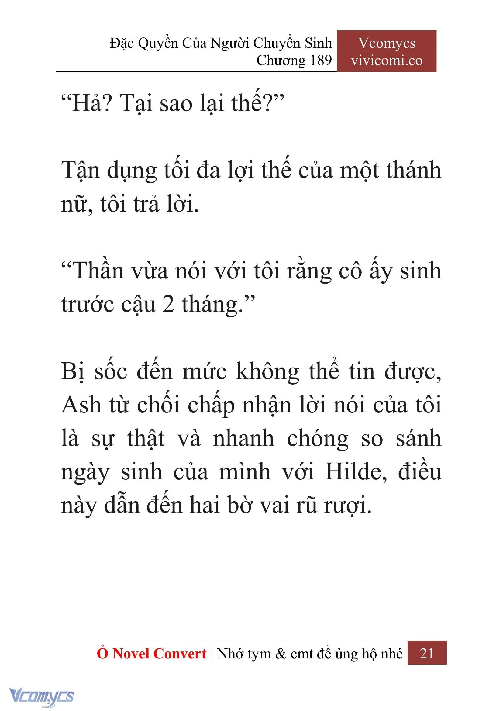 [Novel] Đặc Quyền Của Người Chuyển Sinh Chapter 189 - Trang 25