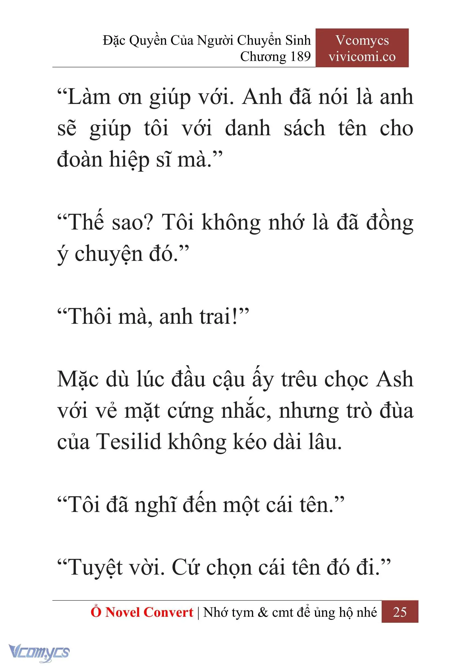 [Novel] Đặc Quyền Của Người Chuyển Sinh Chapter 189 - Trang 29