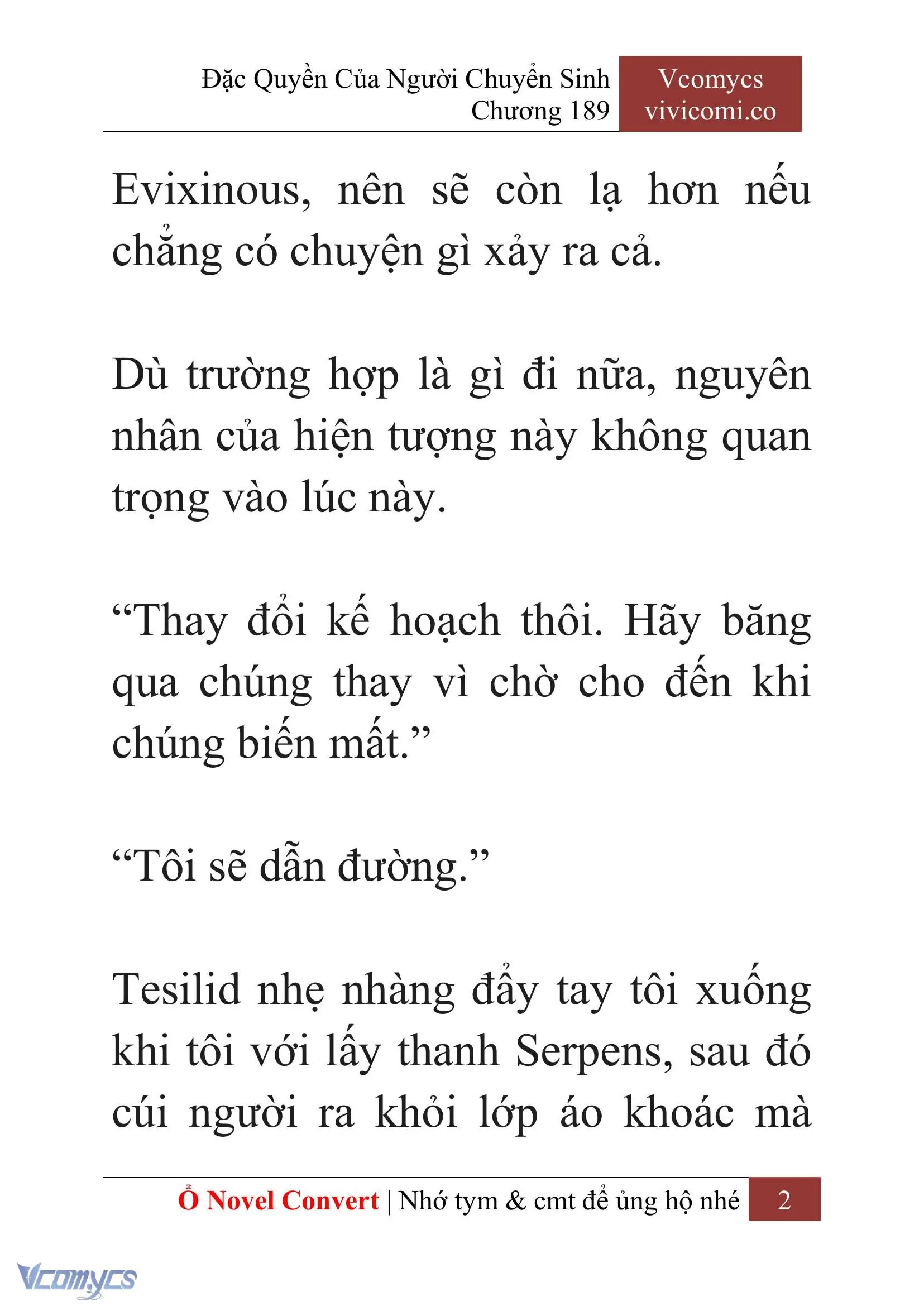 [Novel] Đặc Quyền Của Người Chuyển Sinh Chapter 189 - Trang 6