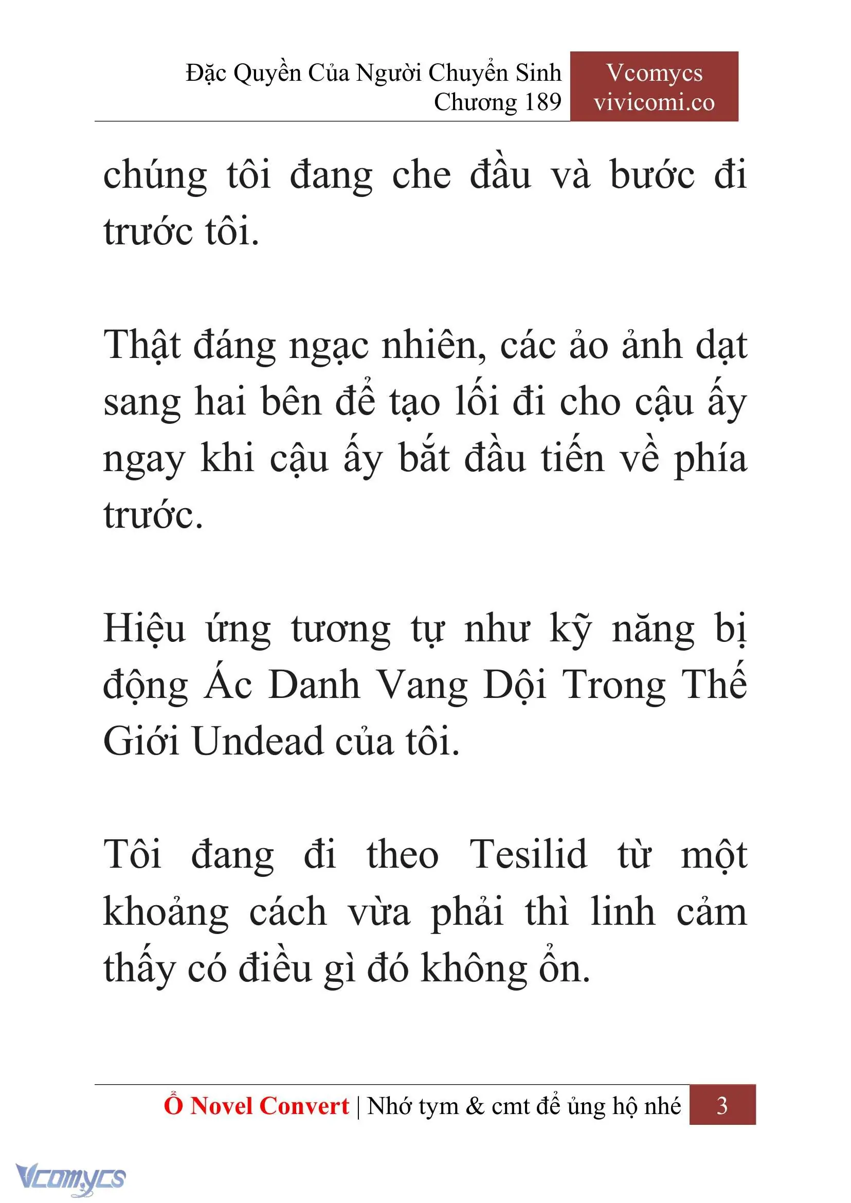 [Novel] Đặc Quyền Của Người Chuyển Sinh Chapter 189 - Trang 7