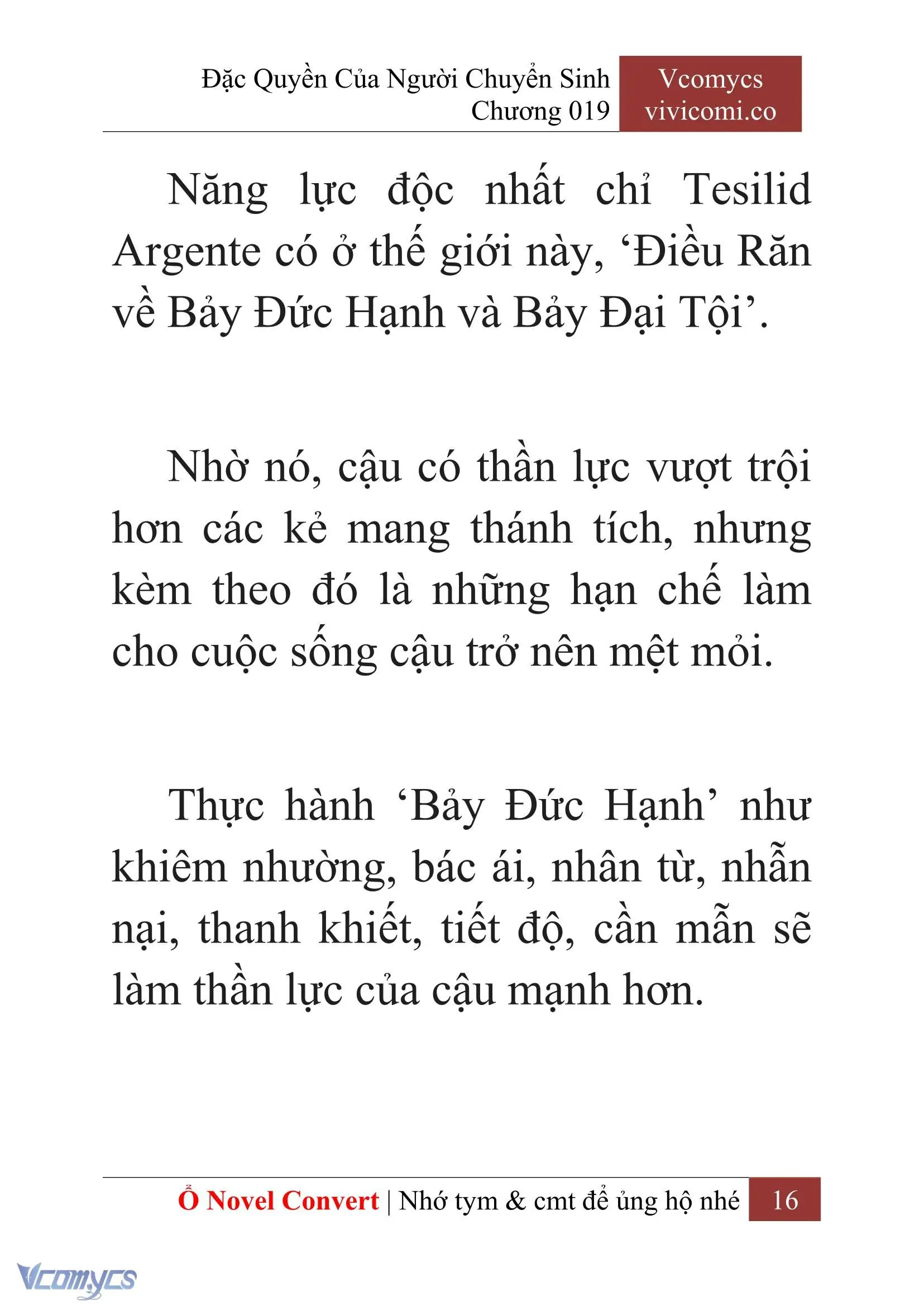 [Novel] Đặc Quyền Của Người Chuyển Sinh Chapter 19 - Trang 18