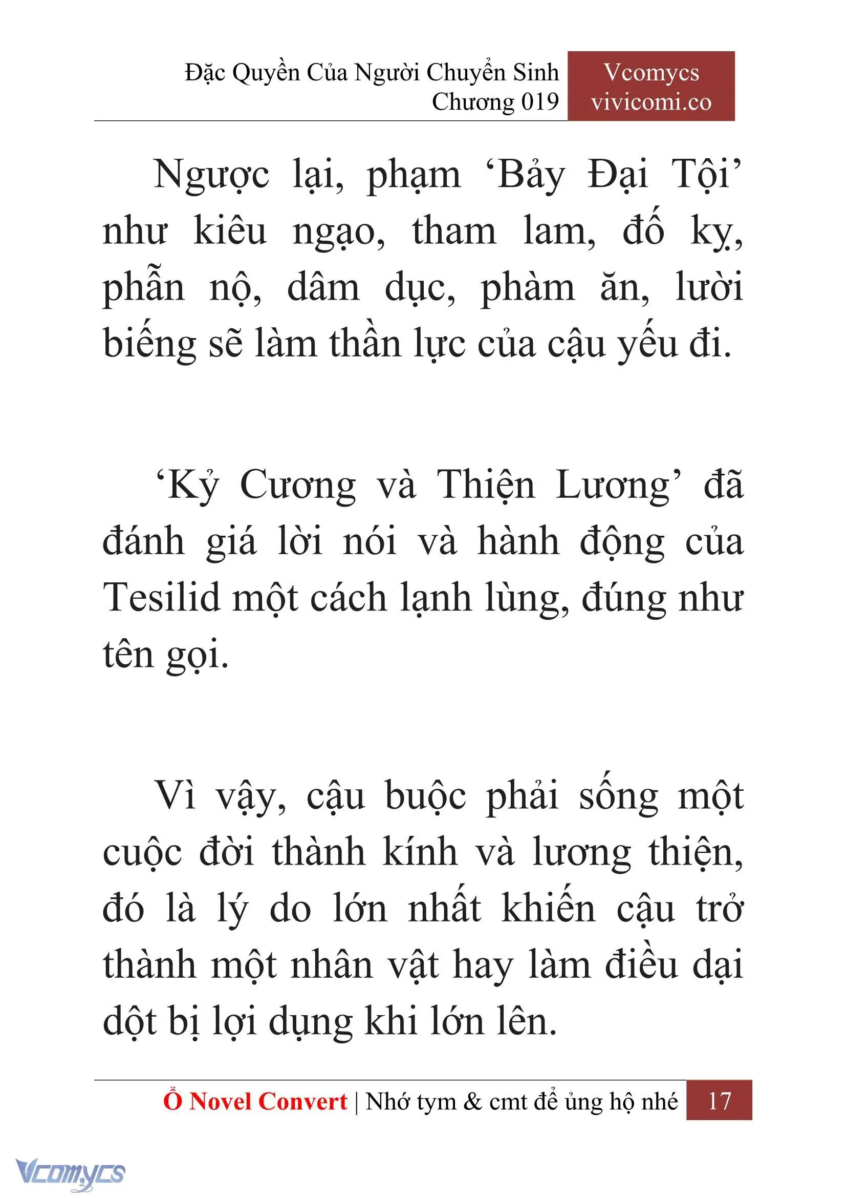 [Novel] Đặc Quyền Của Người Chuyển Sinh Chapter 19 - Trang 19
