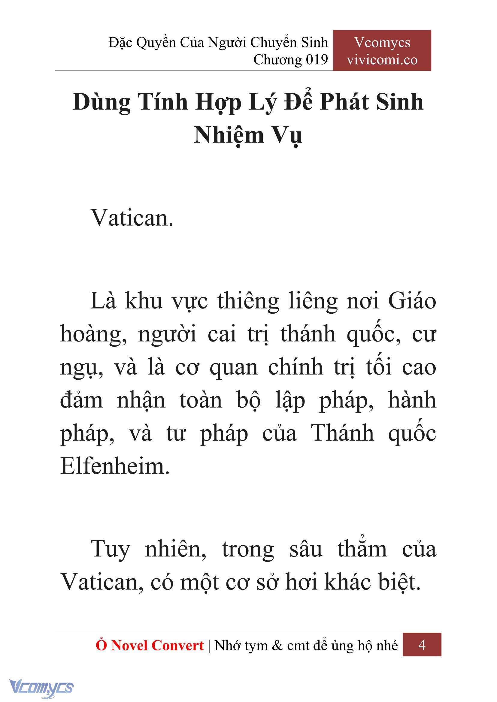 [Novel] Đặc Quyền Của Người Chuyển Sinh Chapter 19 - Trang 7