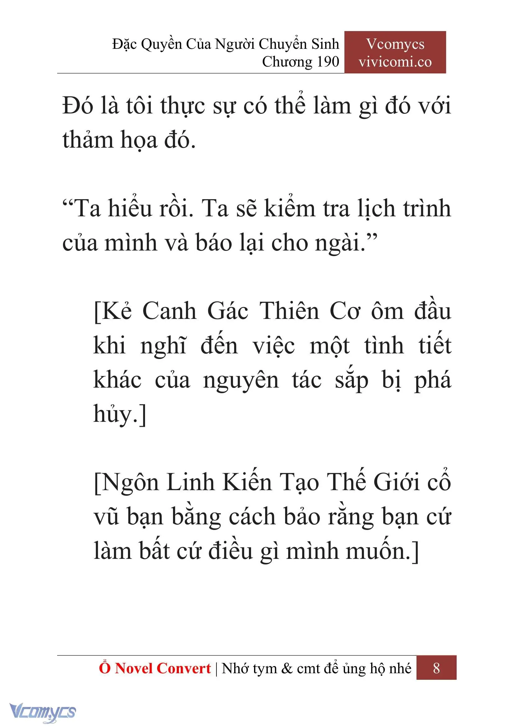 [Novel] Đặc Quyền Của Người Chuyển Sinh Chapter 190 - Trang 12