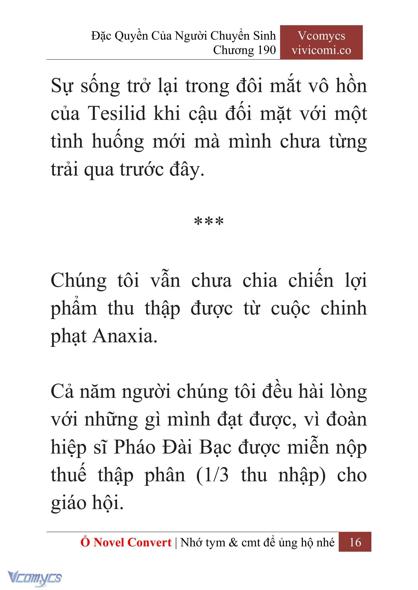 [Novel] Đặc Quyền Của Người Chuyển Sinh Chapter 190 - Trang 20