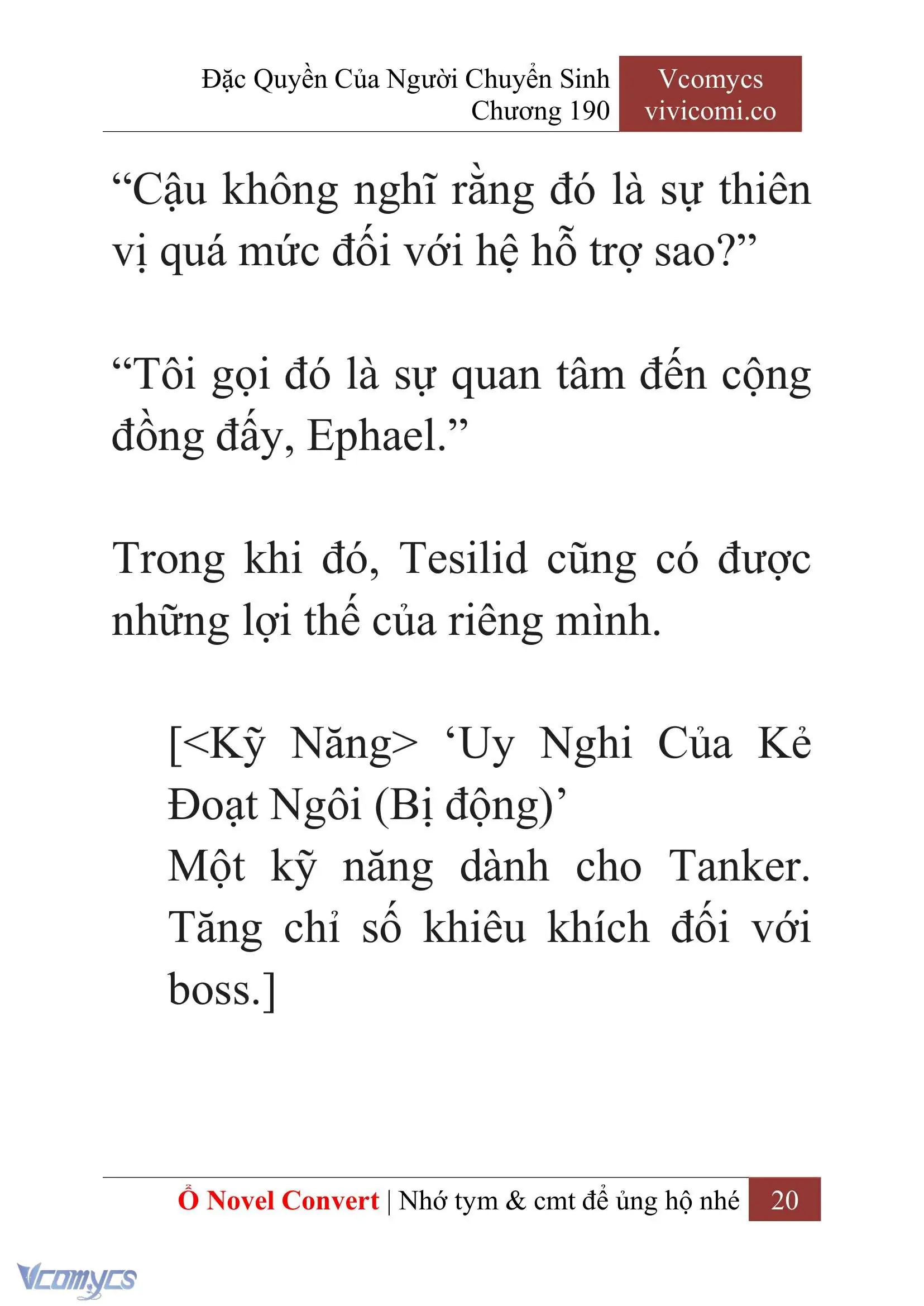 [Novel] Đặc Quyền Của Người Chuyển Sinh Chapter 190 - Trang 24