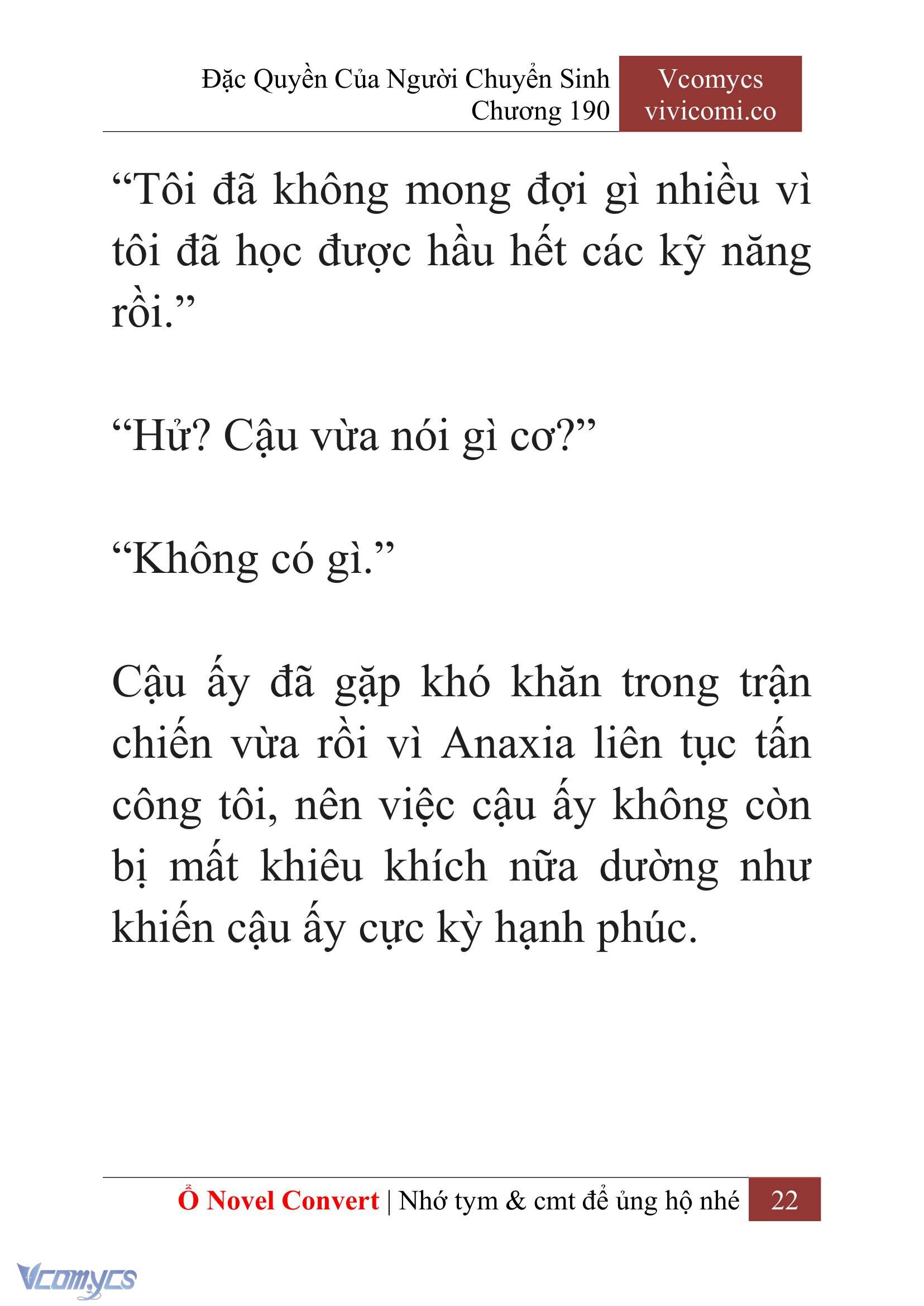 [Novel] Đặc Quyền Của Người Chuyển Sinh Chapter 190 - Trang 26