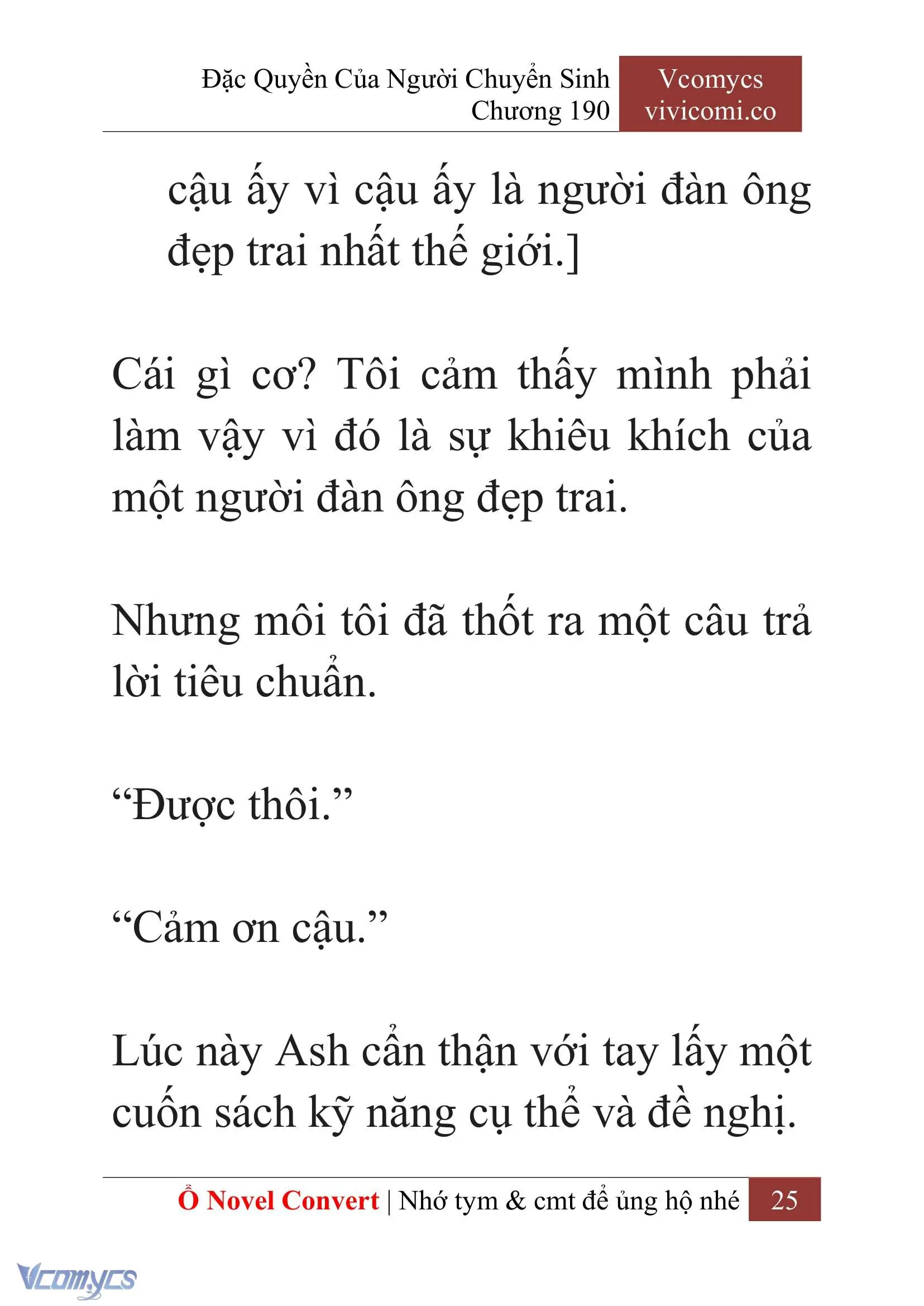 [Novel] Đặc Quyền Của Người Chuyển Sinh Chapter 190 - Trang 29