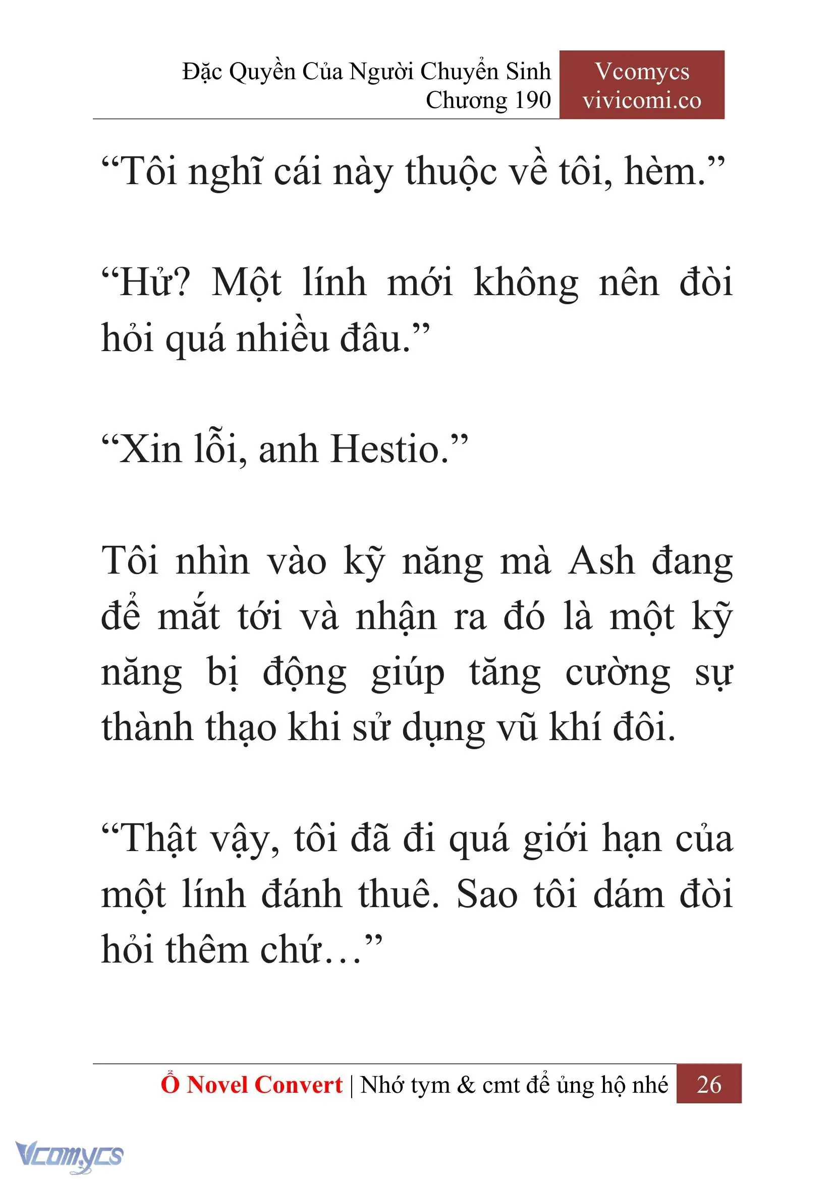 [Novel] Đặc Quyền Của Người Chuyển Sinh Chapter 190 - Trang 30