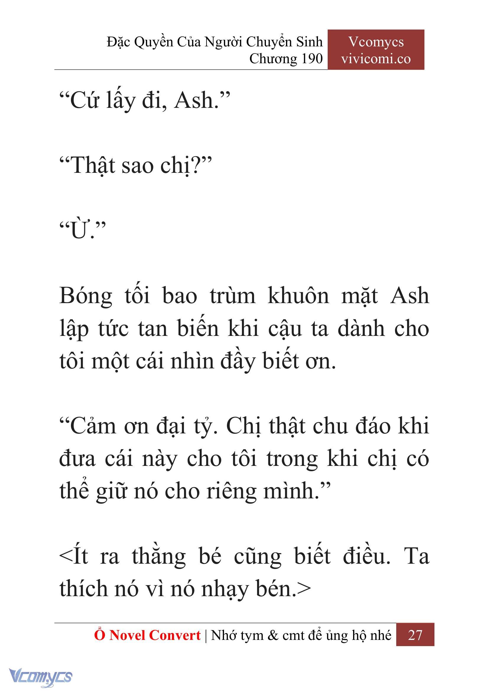 [Novel] Đặc Quyền Của Người Chuyển Sinh Chapter 190 - Trang 31
