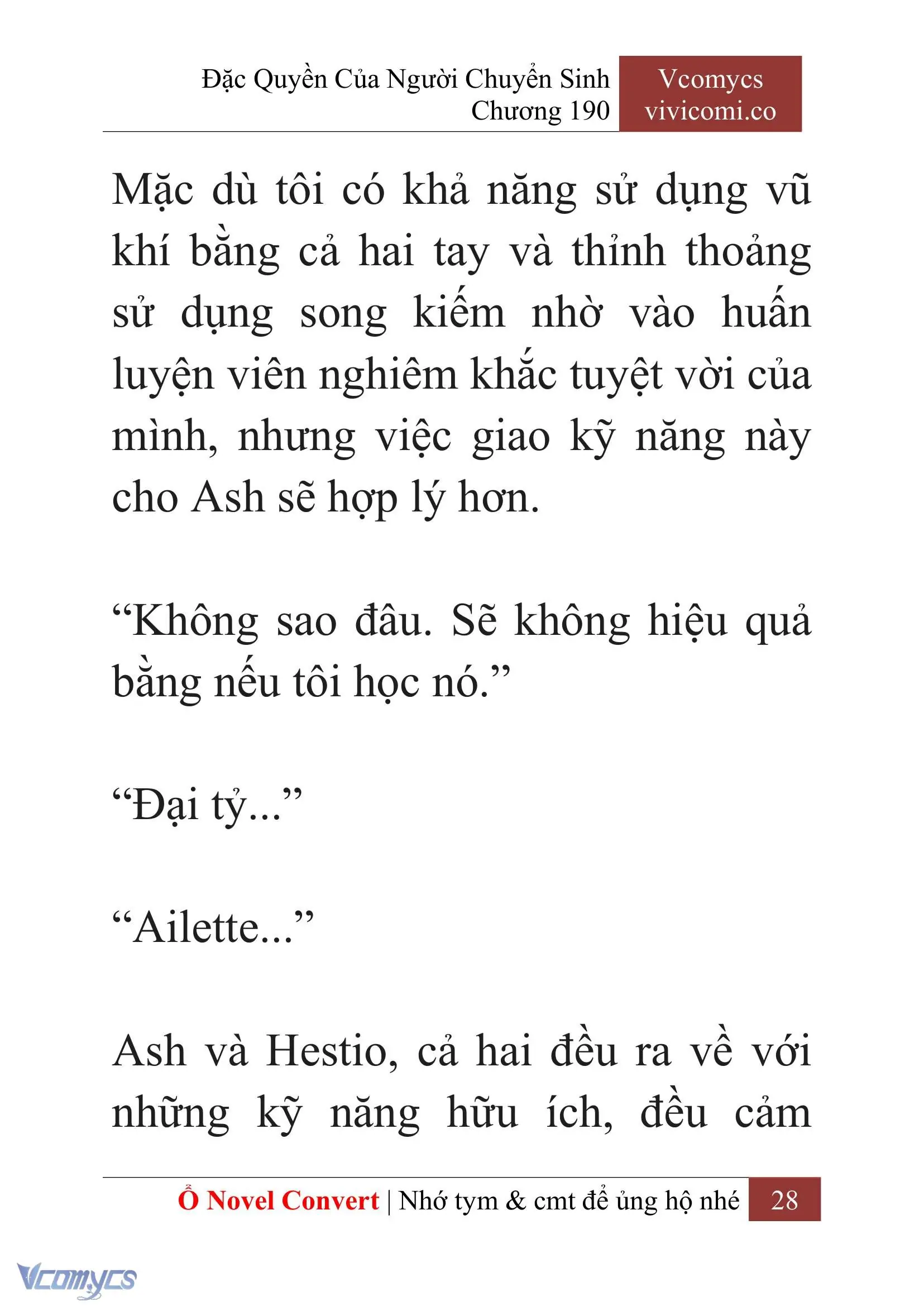 [Novel] Đặc Quyền Của Người Chuyển Sinh Chapter 190 - Trang 32