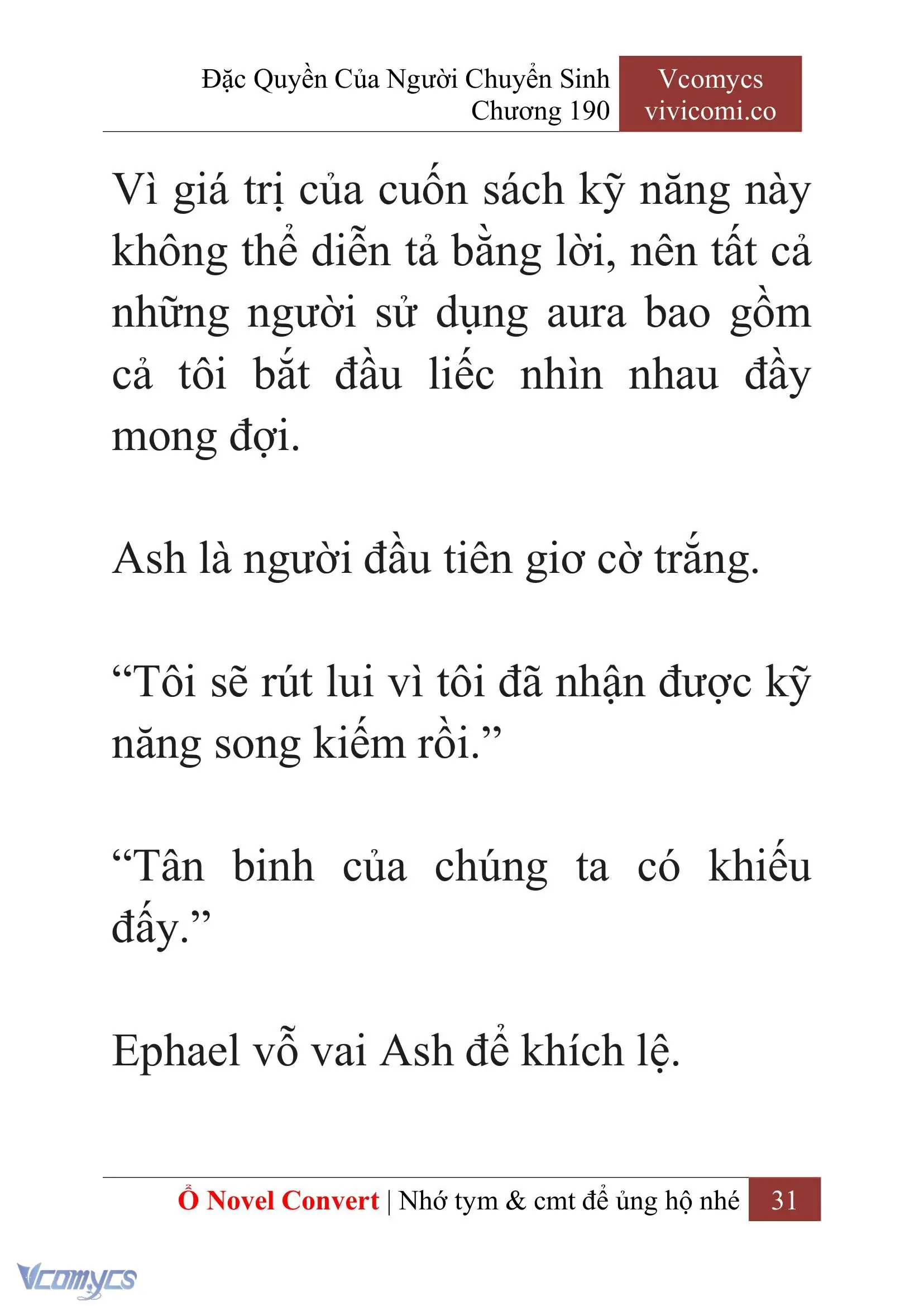 [Novel] Đặc Quyền Của Người Chuyển Sinh Chapter 190 - Trang 35