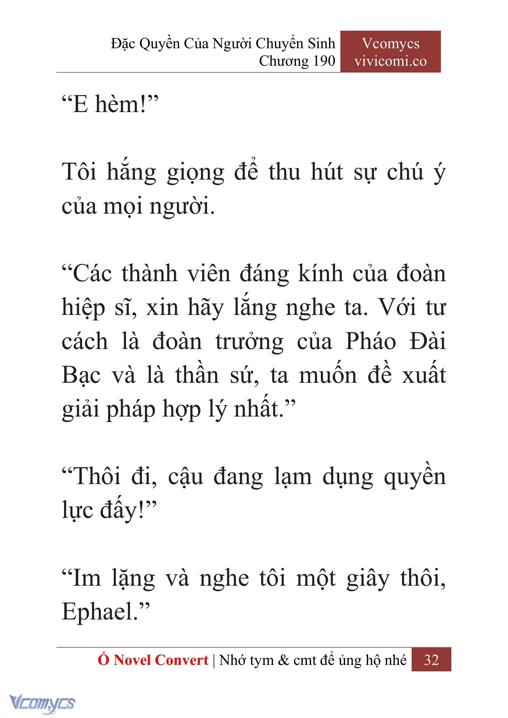 [Novel] Đặc Quyền Của Người Chuyển Sinh Chapter 190 - Trang 36