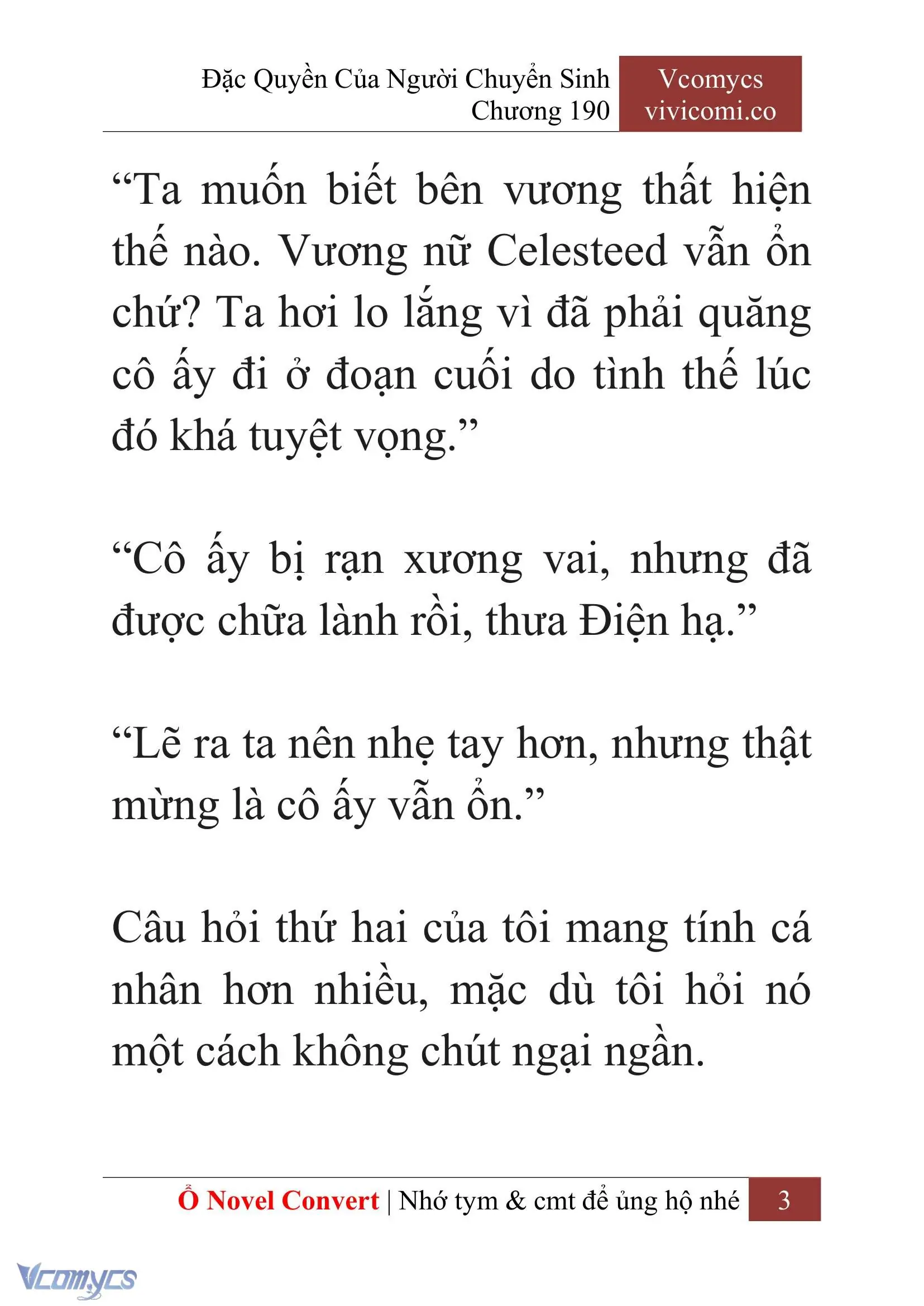 [Novel] Đặc Quyền Của Người Chuyển Sinh Chapter 190 - Trang 7
