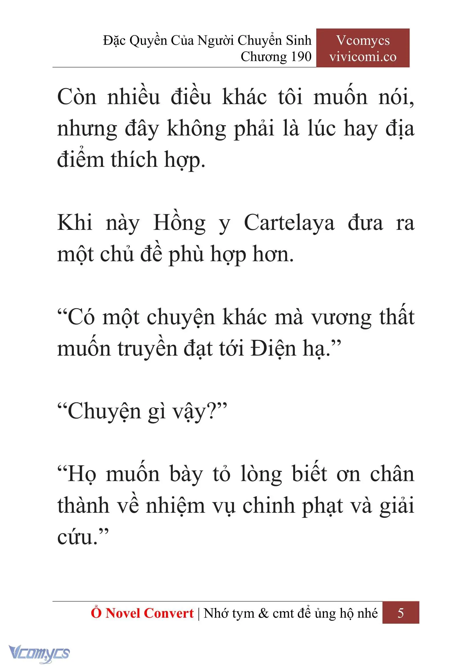 [Novel] Đặc Quyền Của Người Chuyển Sinh Chapter 190 - Trang 9