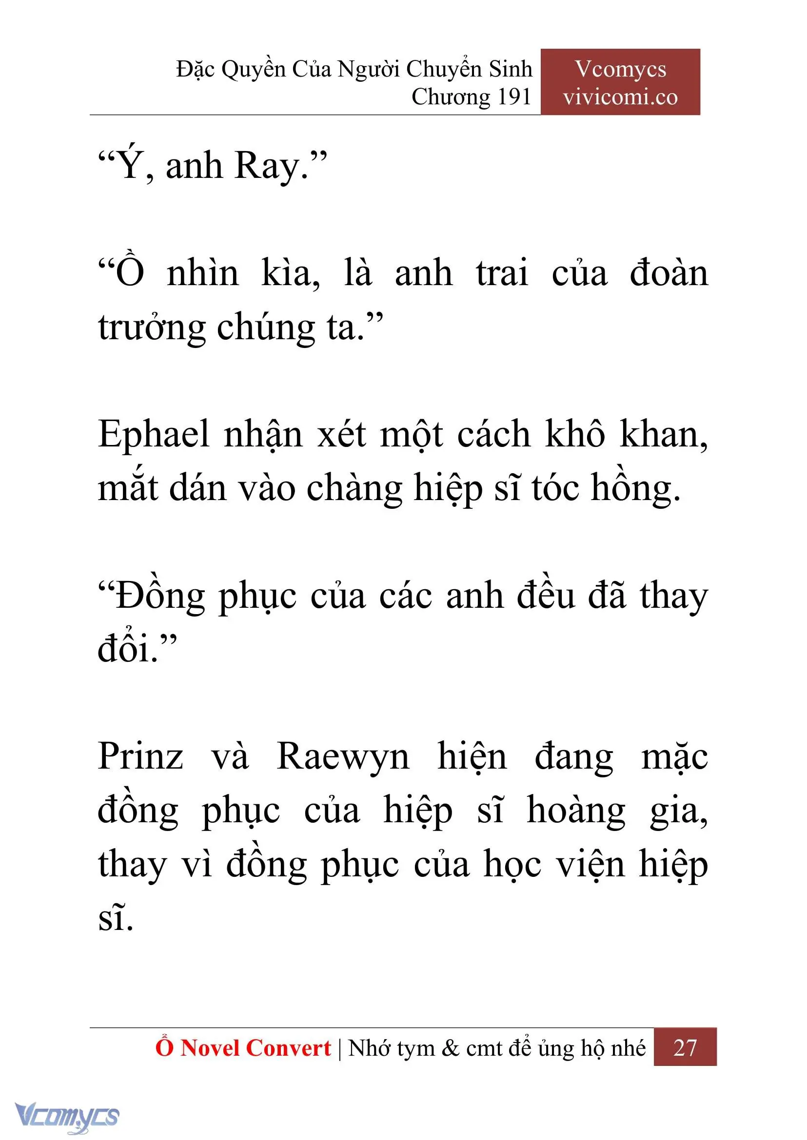 [Novel] Đặc Quyền Của Người Chuyển Sinh Chapter 191 - Trang 31
